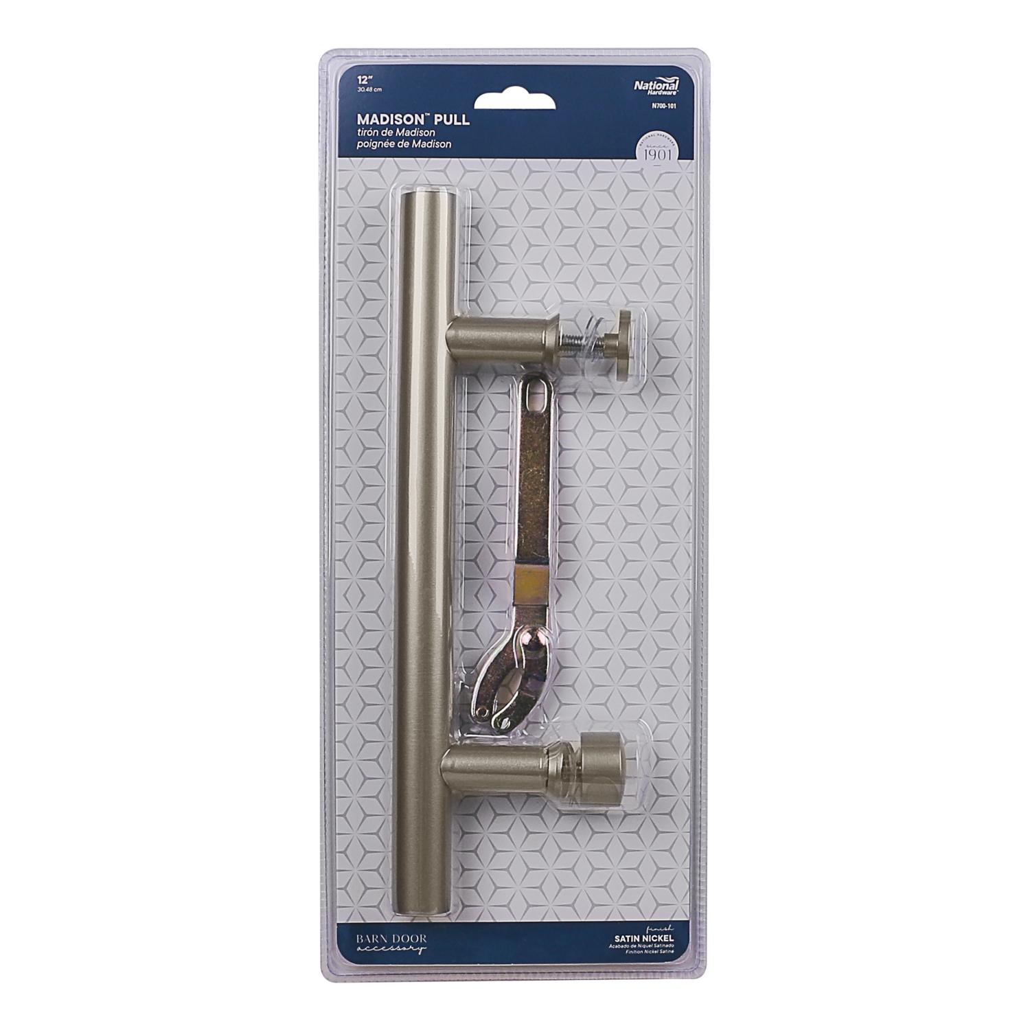 National Hardware Madison 31/32 in. D Satin Nickel Silver Steel Pull Handle 1 pc
