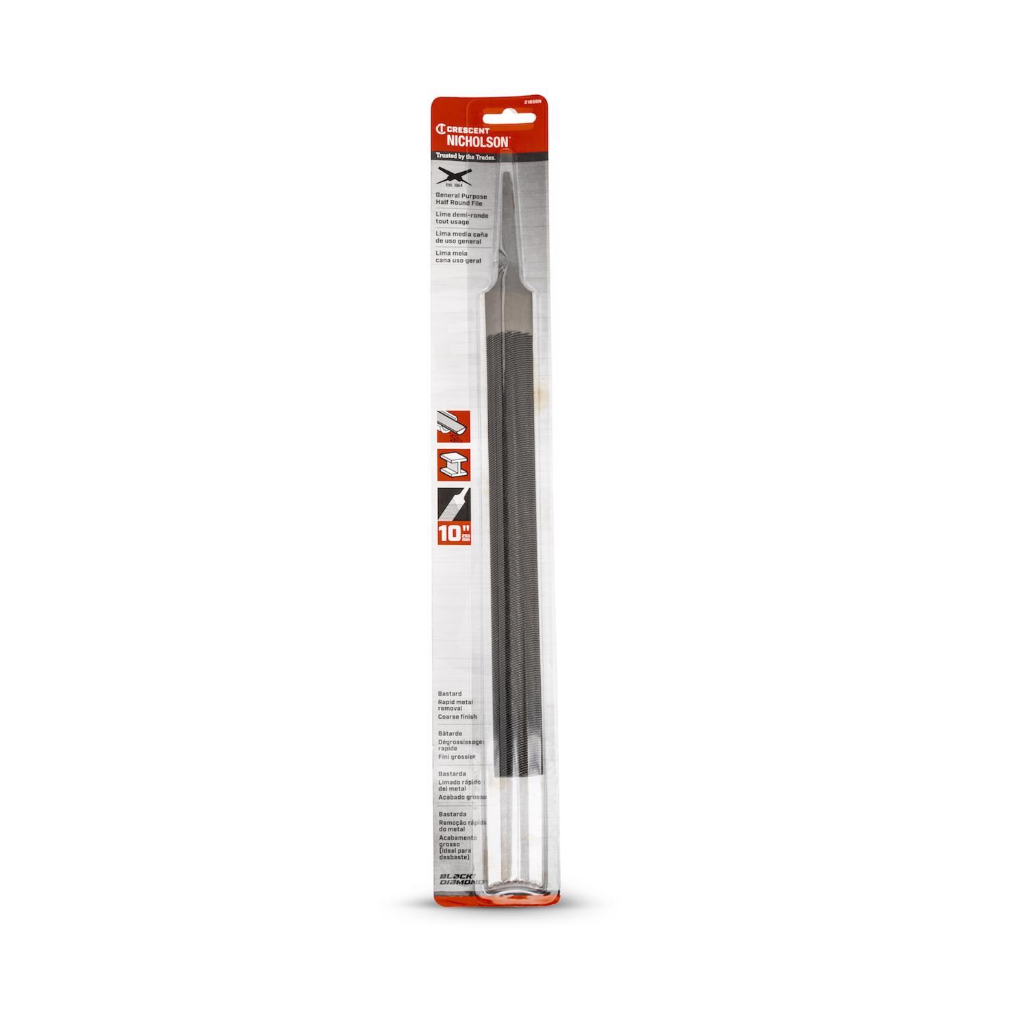 Crescent Nicholson 10 in. L X 2.5 in. W High Carbon Steel Bastard Cut File 1 pc