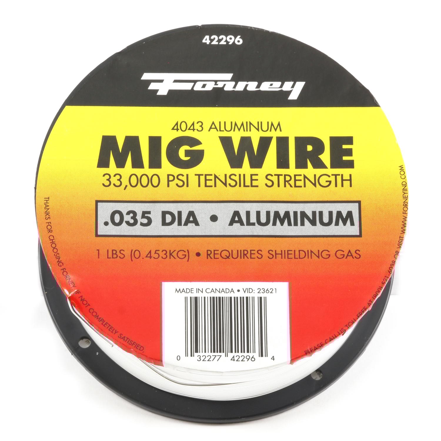 Forney 0.035 in. Aluminum MIG Welding Wire 33000 psi 1 lb