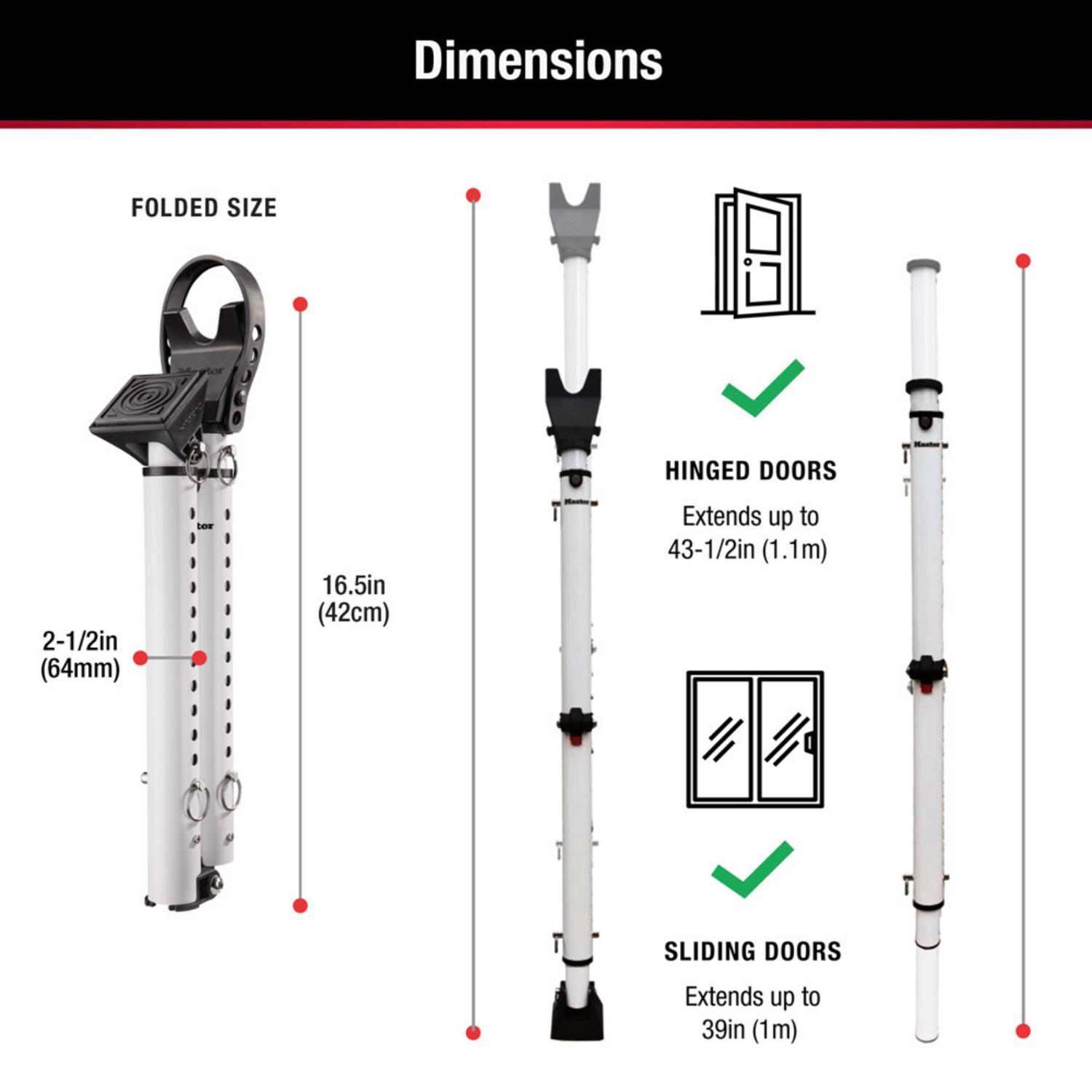 Master Lock Steel Indoor Security Bar