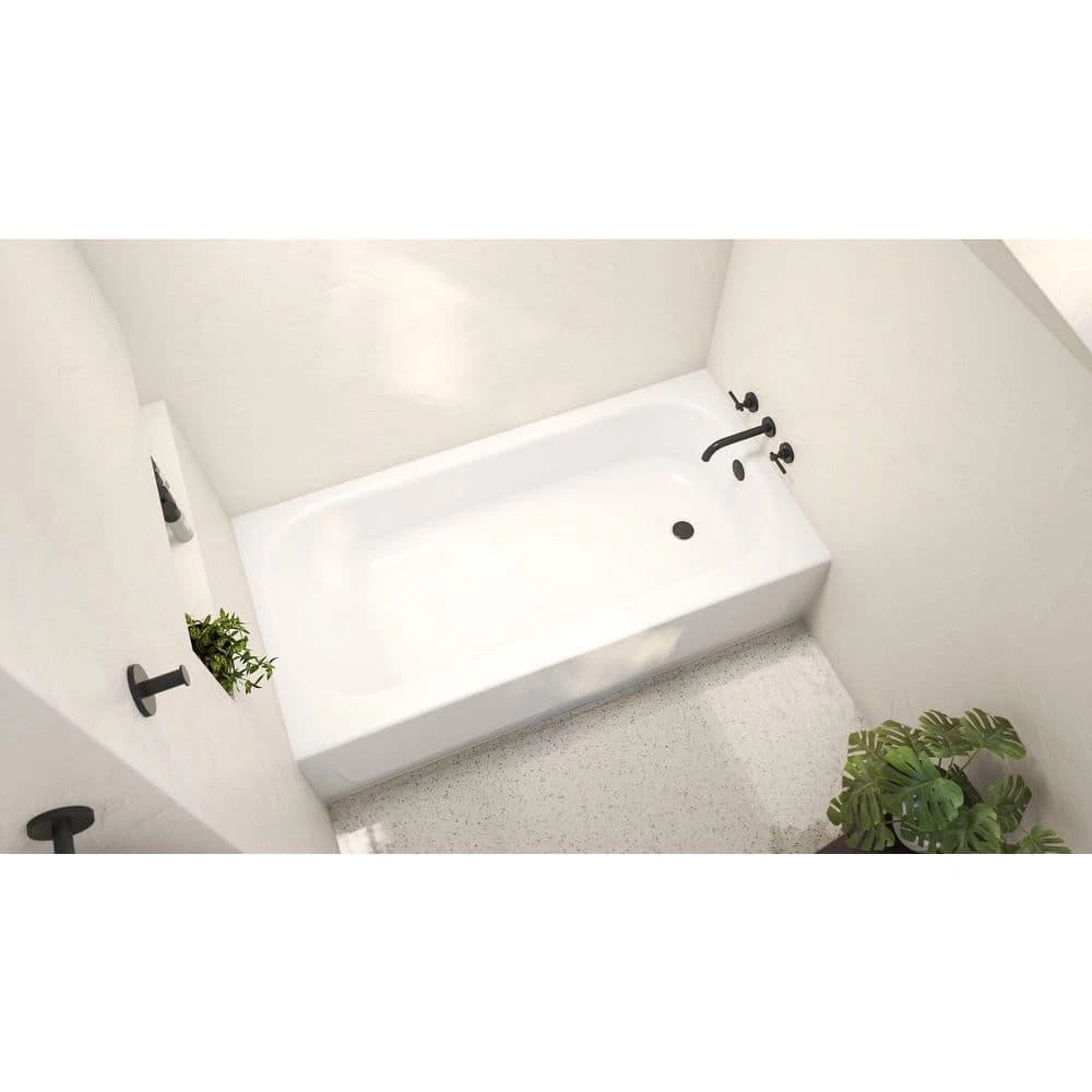 Aloha 60 In. X 30 In. Soaking Bathtub With Right Drain In White
