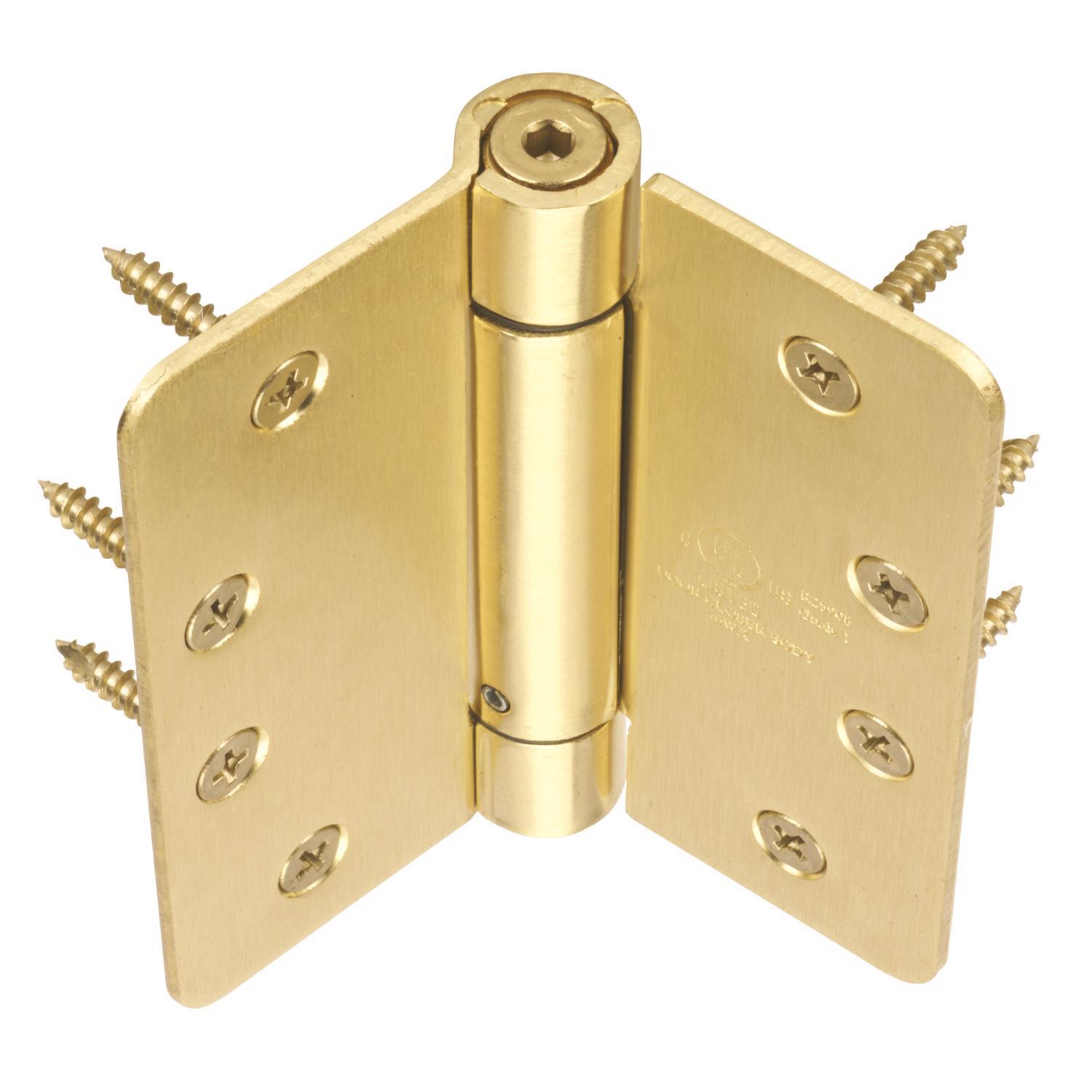 Ace 4 in. L Satin Brass Self Closing Hinge 1 pk