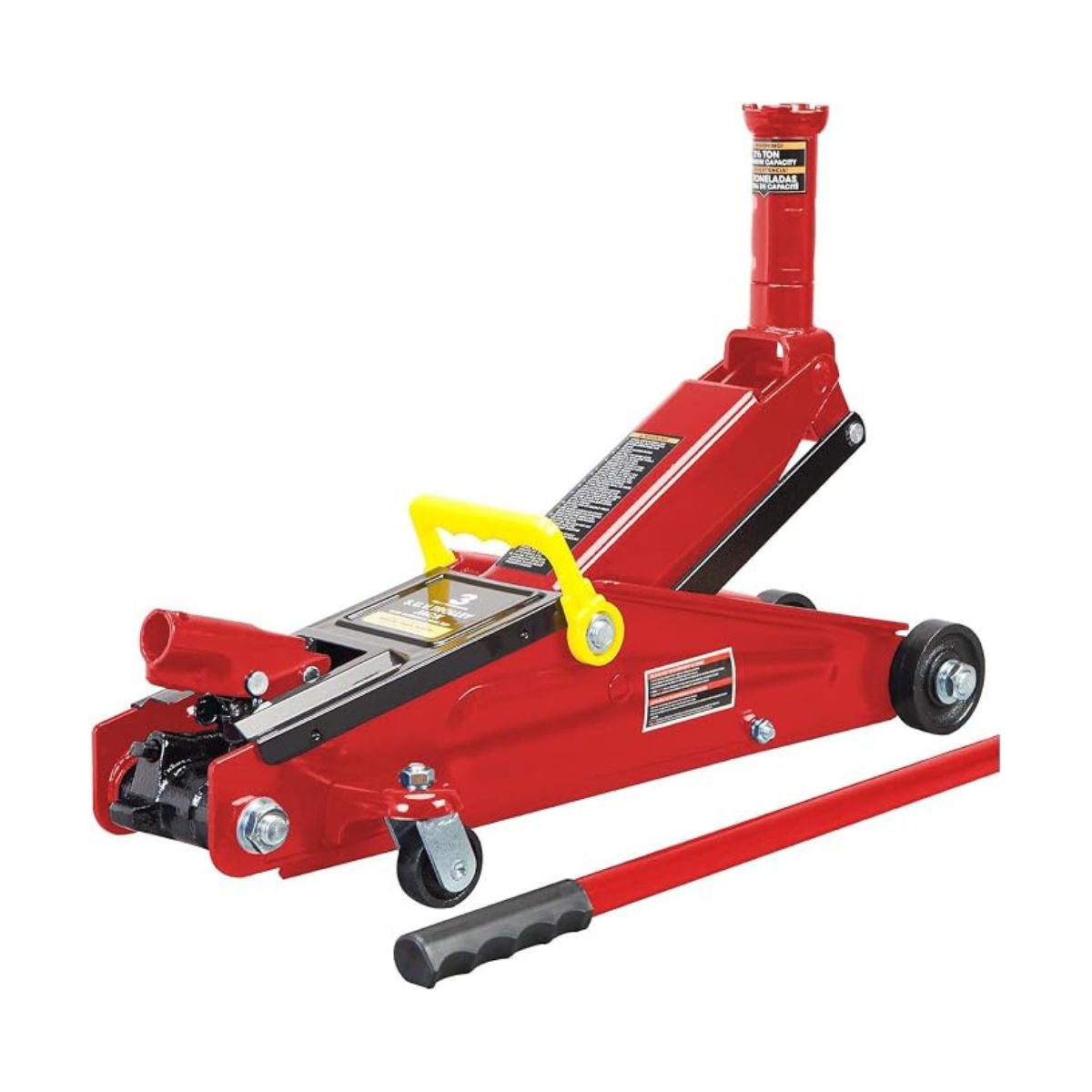 Big Red 3-Ton Trolley Floor Jack with Saddle Extension Adapter