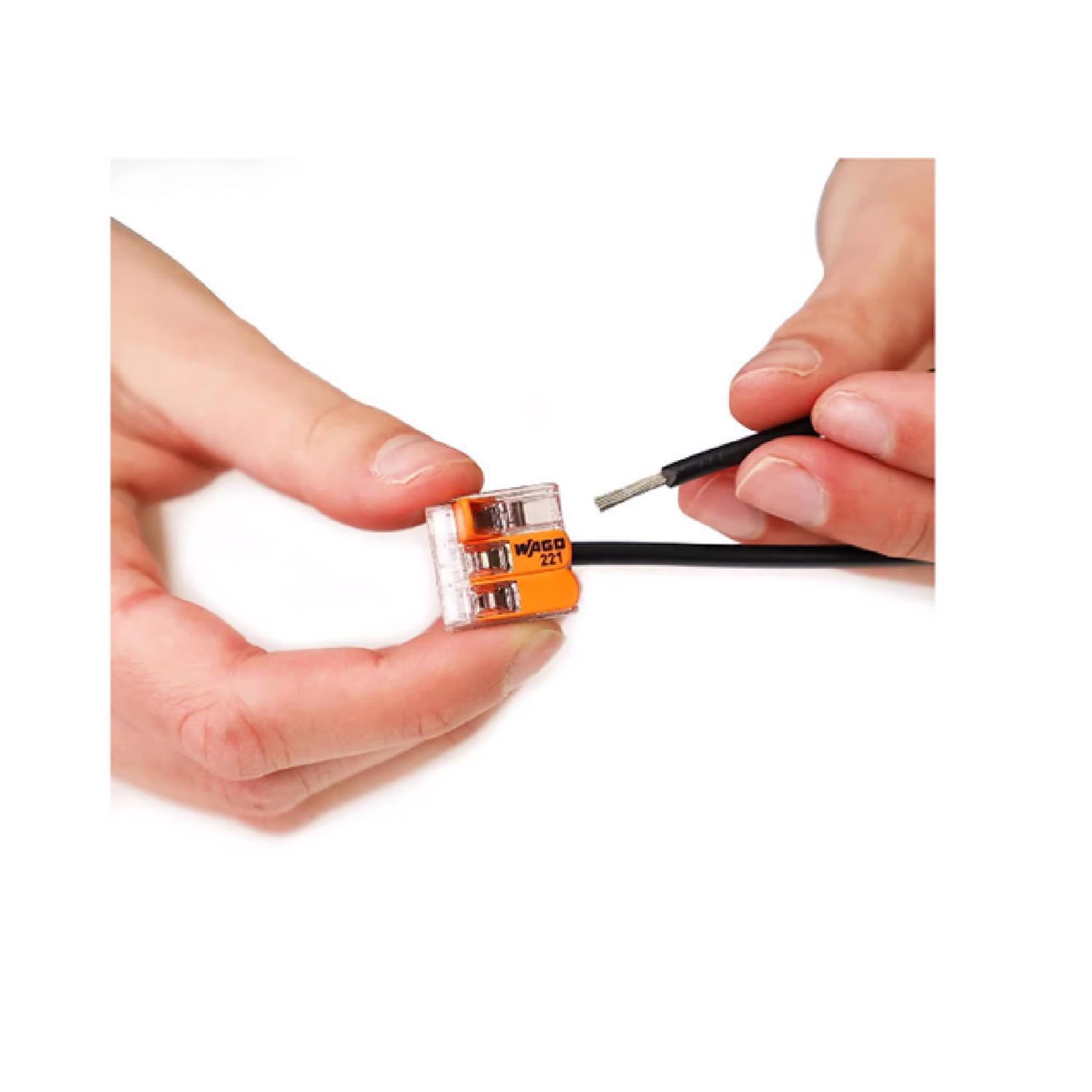 WAGO 3 Port Lever Wire Connector 10 pk