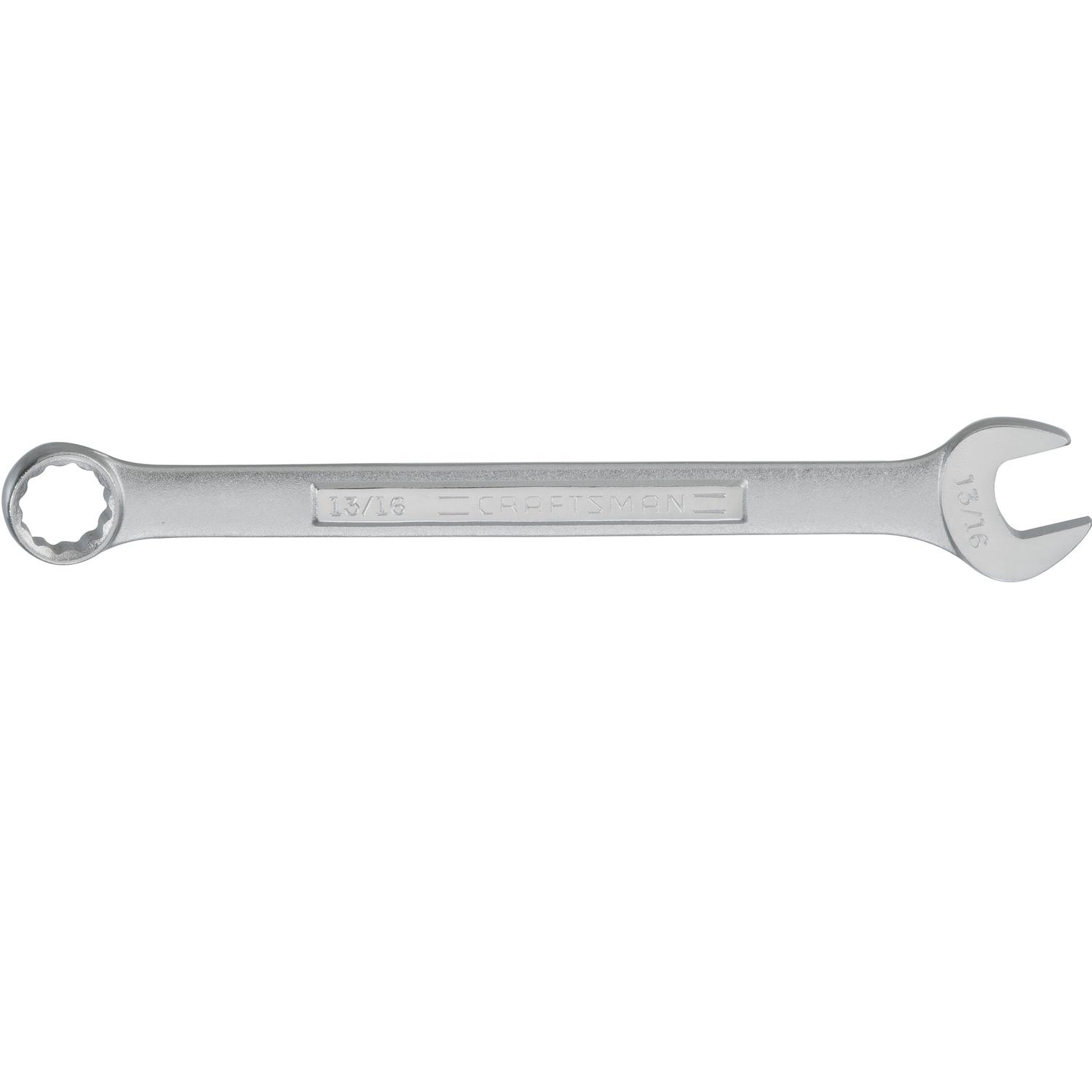 Craftsman 13/16 in. X 13/16 in. 12 Point SAE Combination Wrench 10.5 in. L 1 pc