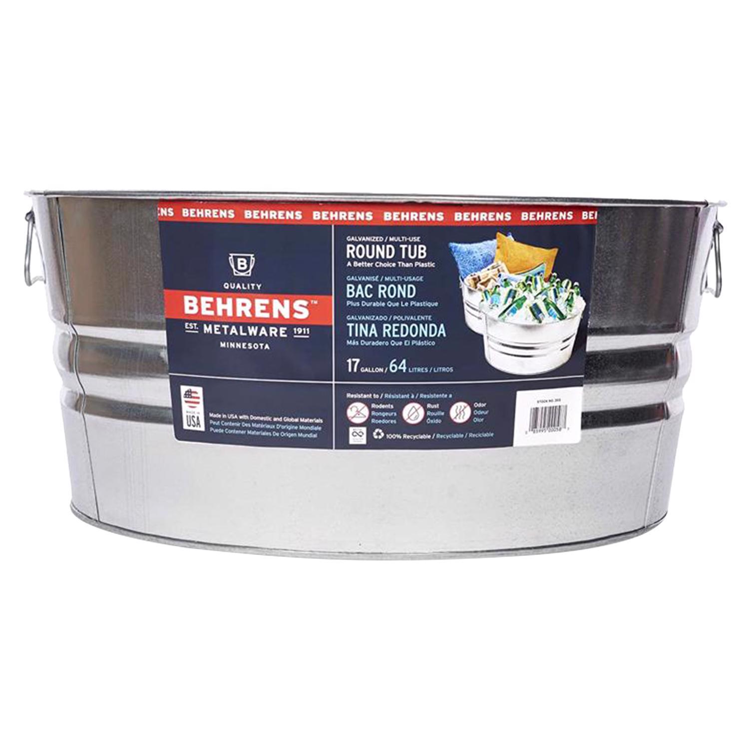 Behrens 17 gal Steel Tub Round