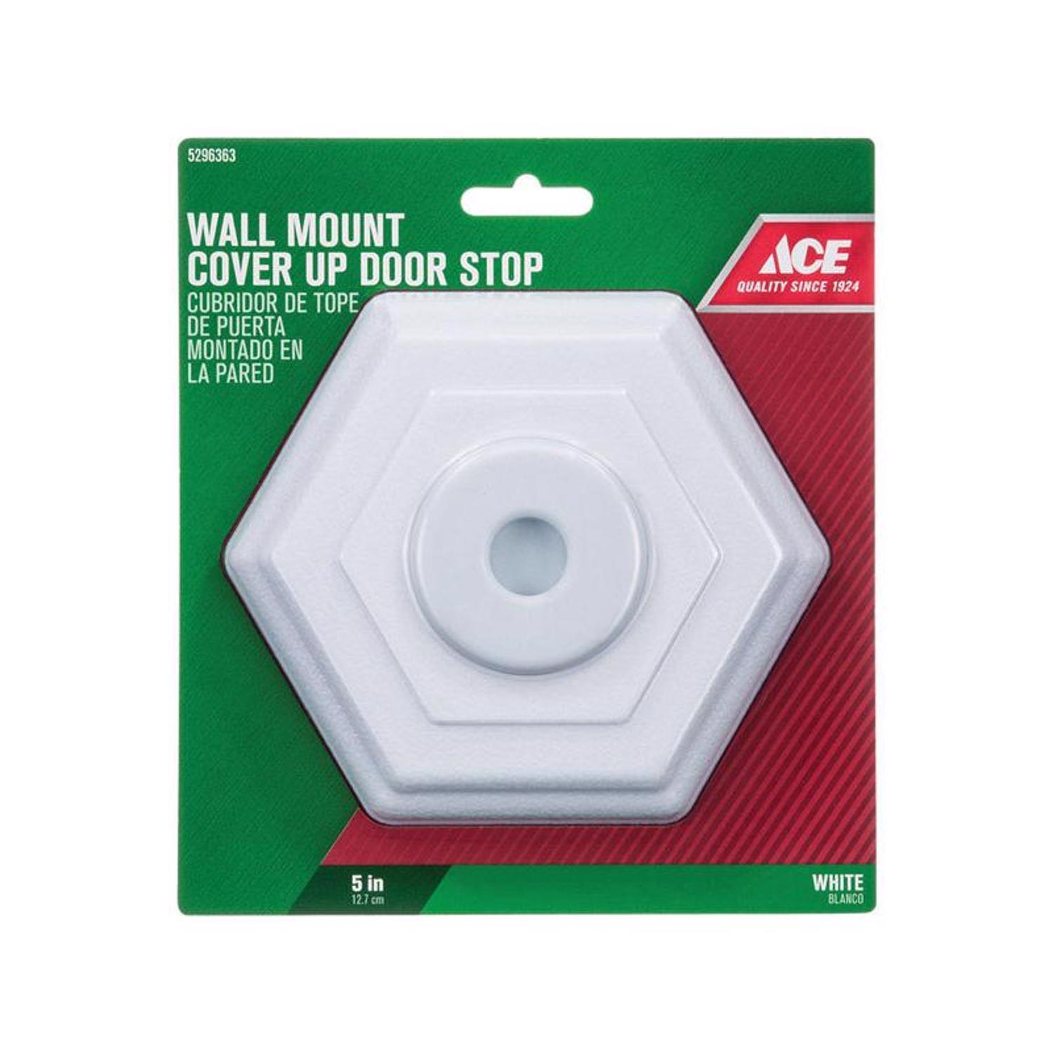 Ace 5 in. L Rubber White Wall Door Stop Mounts to wall 5 in.