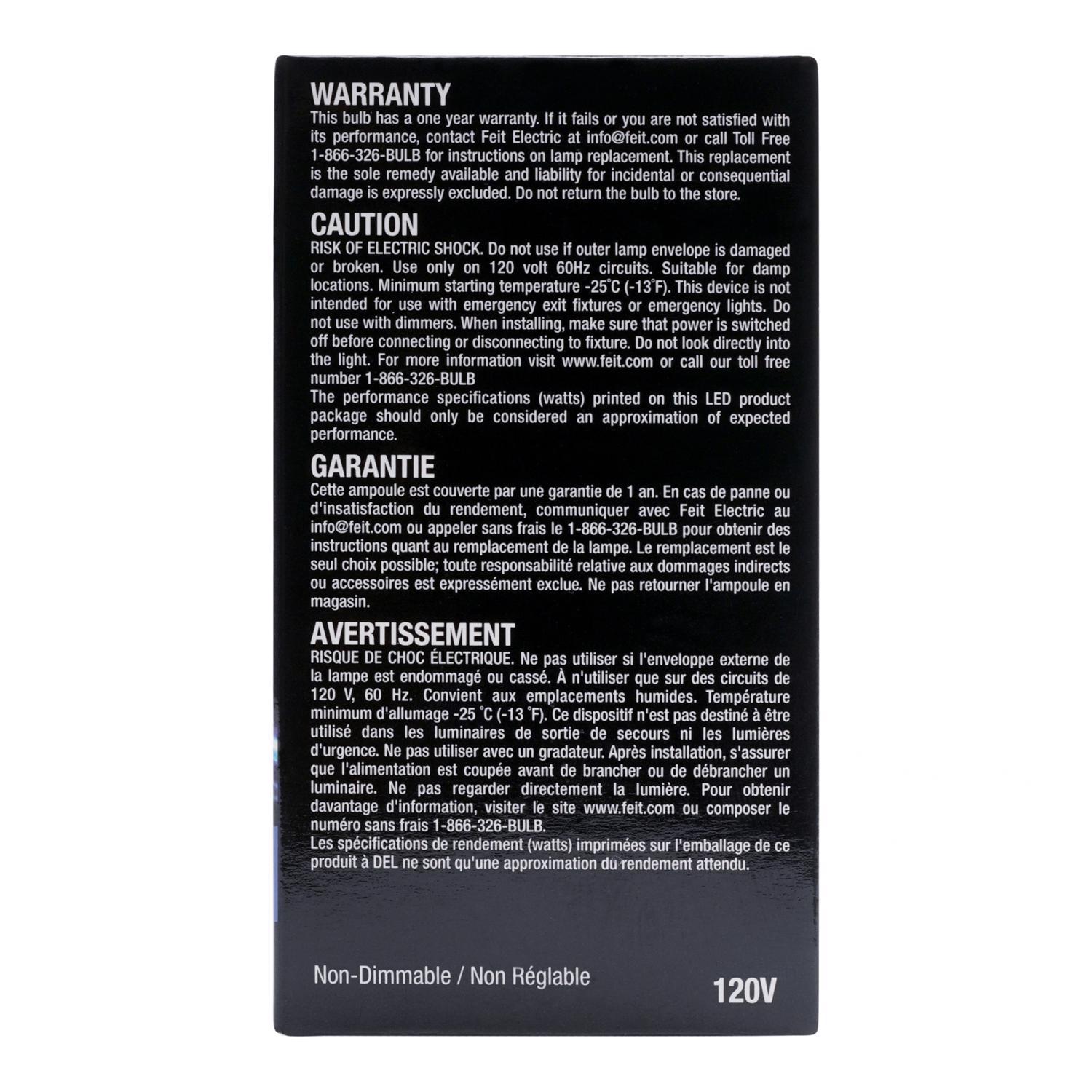 Feit A19 E26 (Medium) LED Bulb Black Light 60 Watt Equivalence 1 pk