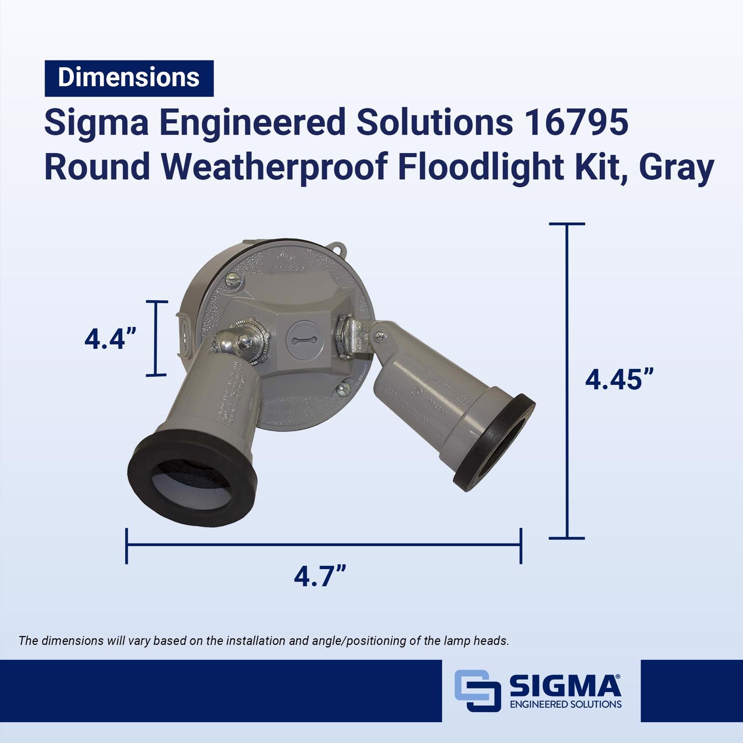 Sigma Engineered Solutions Switch Controlled Gray Lamp Holder Kit Hardwired
