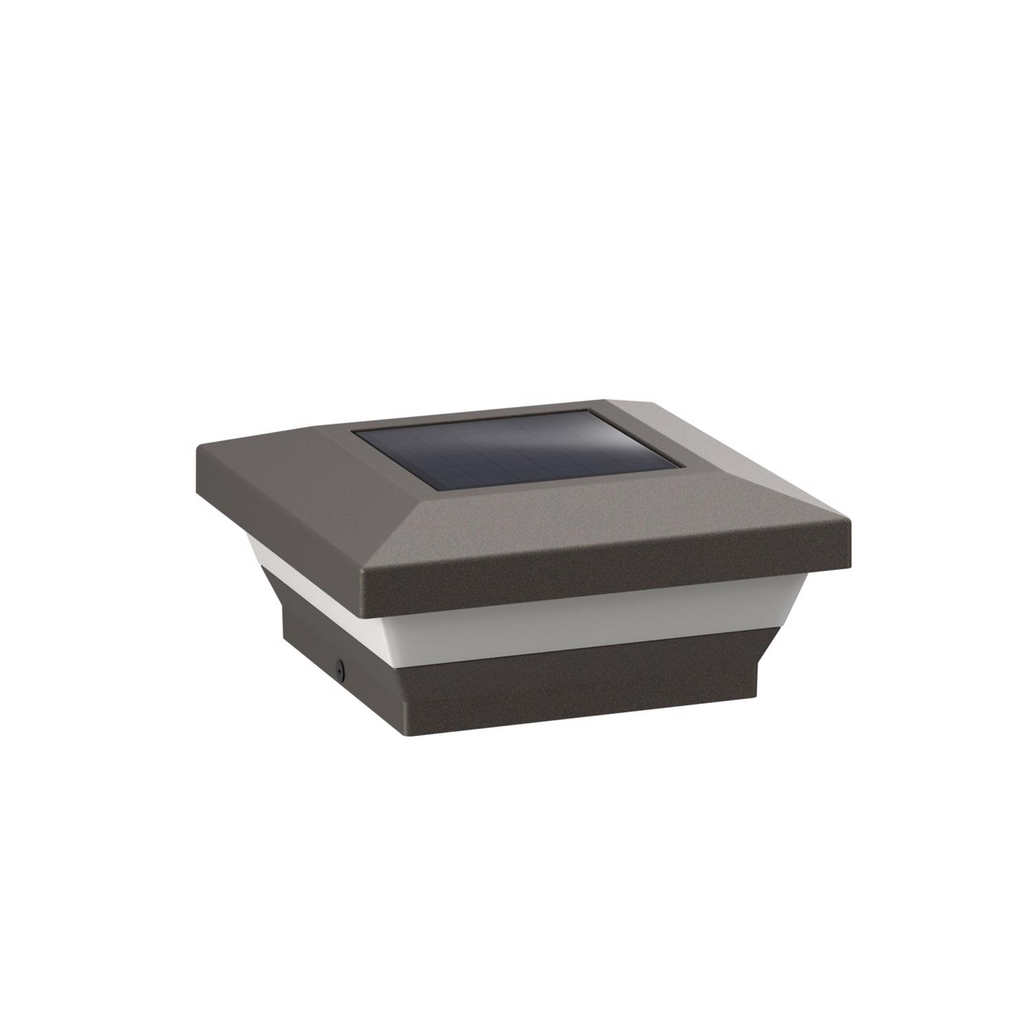 NEBO Black Solar Powered 2.22 W LED Post Light 2 pk
