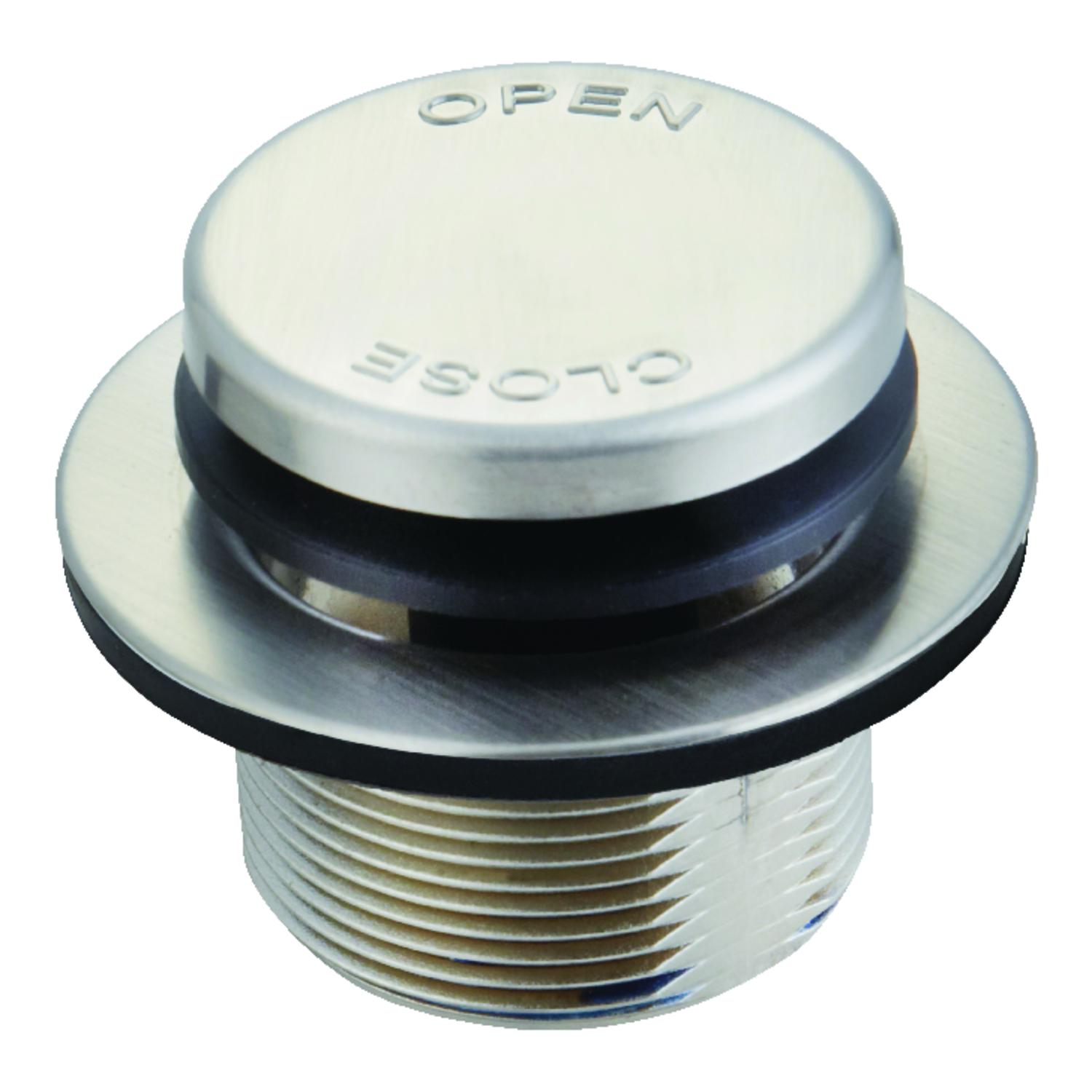 Ace Foot Lok Stop 1-1/2 in. Brushed Nickel Metal Drain Assembly