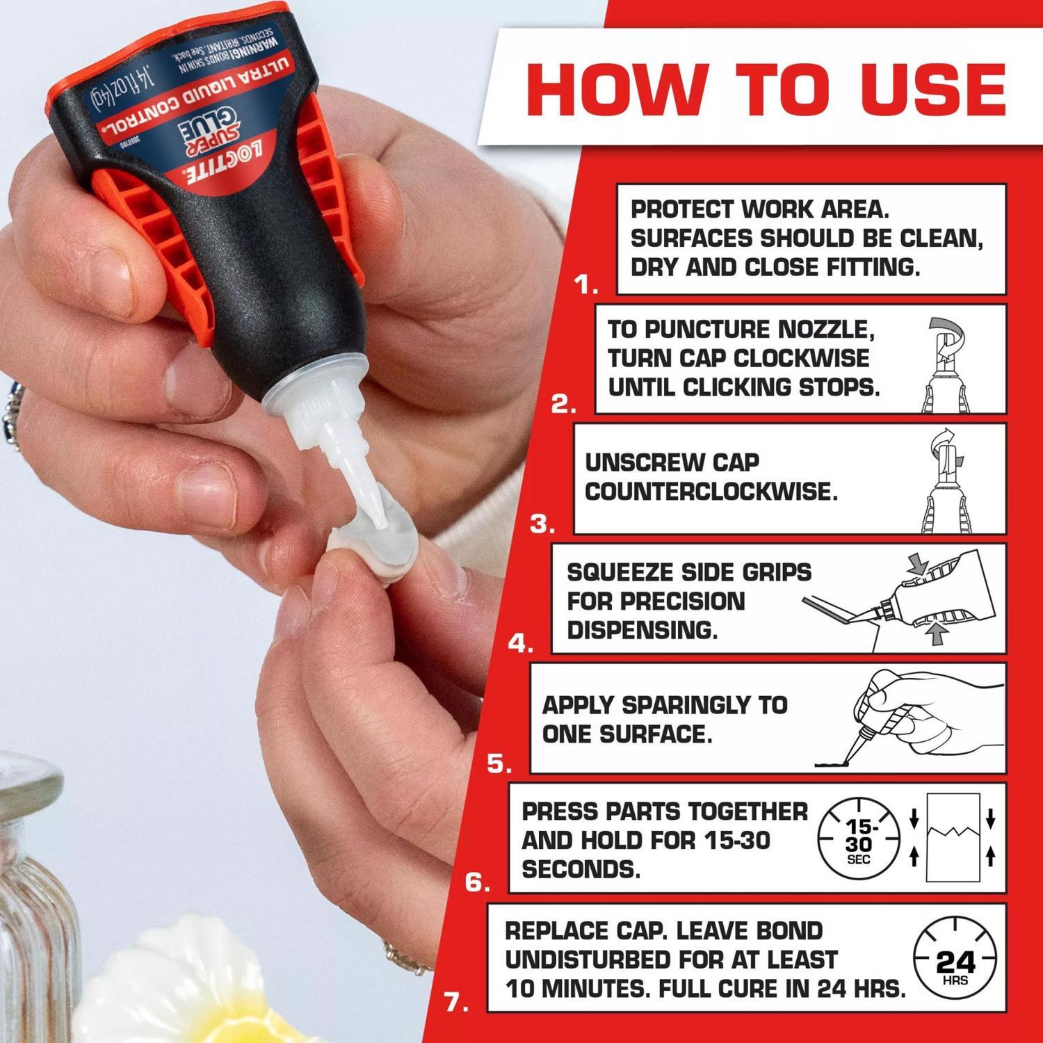 Loctite Ultra Liquid Control High Strength Ethyl Cyanoacrylate Clear Super Glue 4 gm