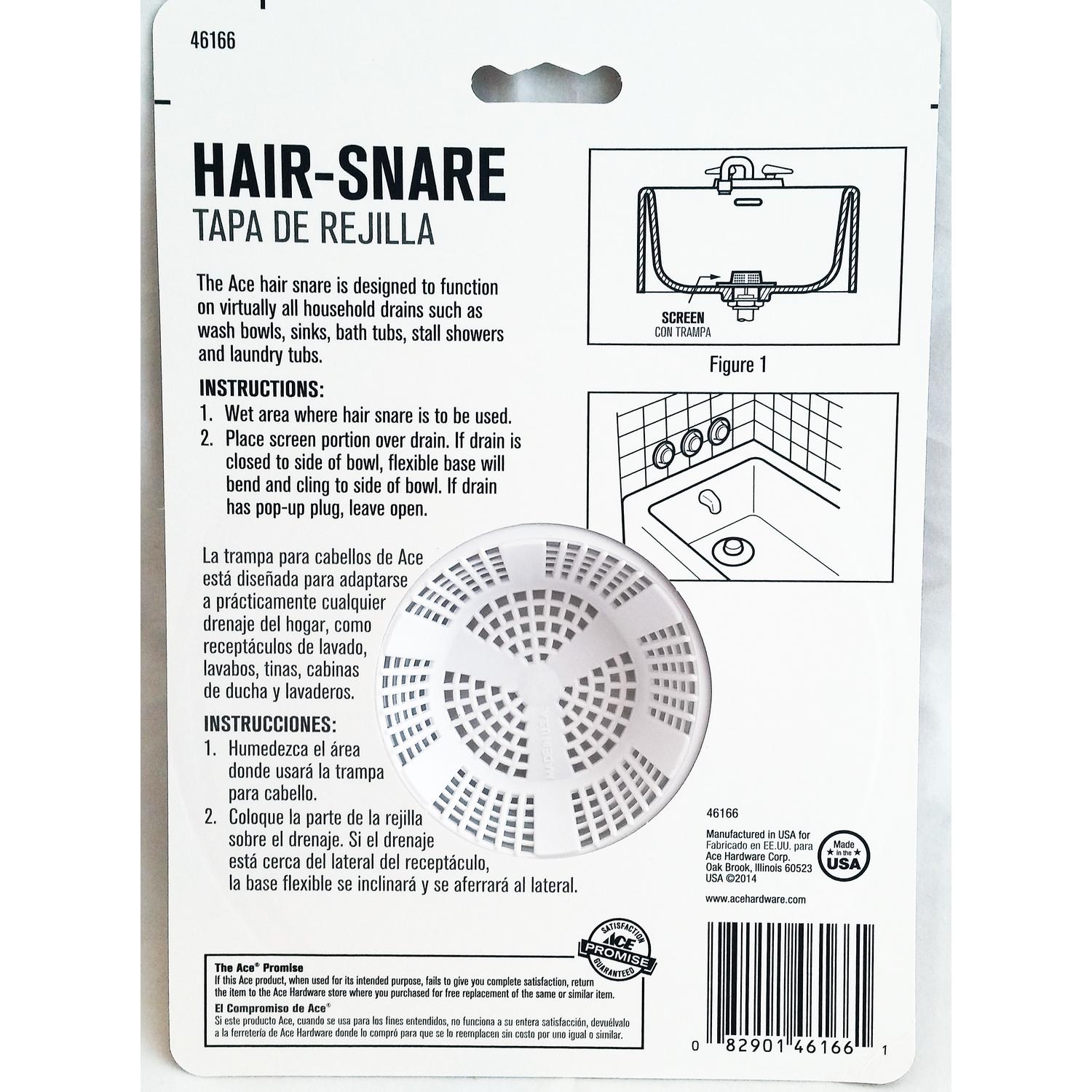 Ace 5 in. D White Plastic Sink Strainer