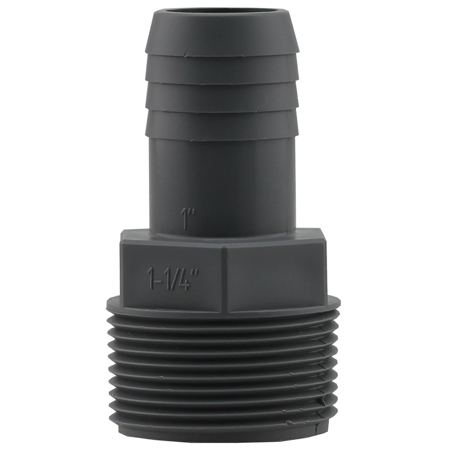 Boshart Industries 1 in. Insert in. X 1-1/4 in. D MPT Polypropylene Reducing Male Adapter 1 pk