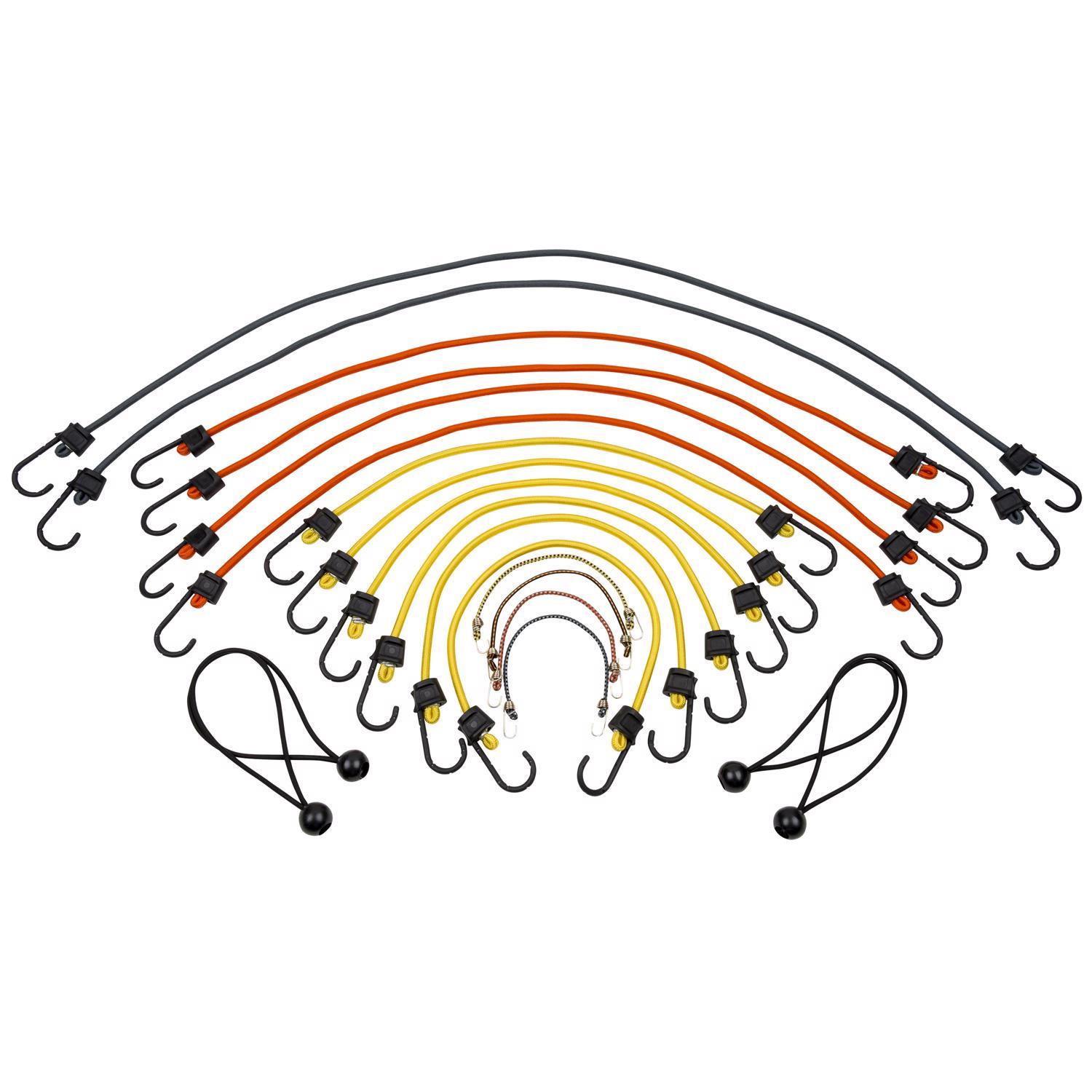 Keeper Assorted Bungee Cord Set 8 in. L X 0.315 in. 20 pk