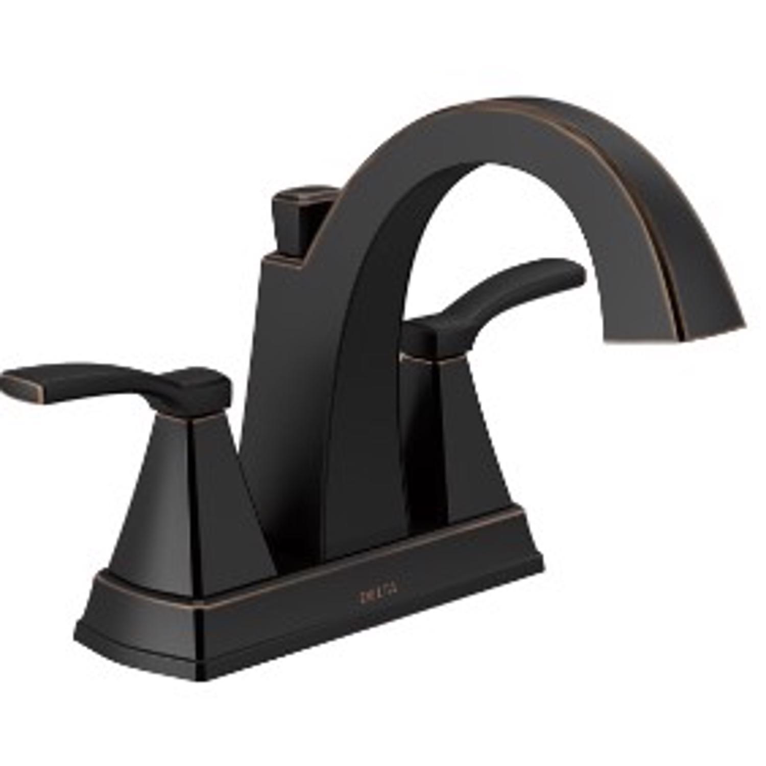 Delta Flynn Oil Rubbed Bronze Bathroom Faucet 4 in.