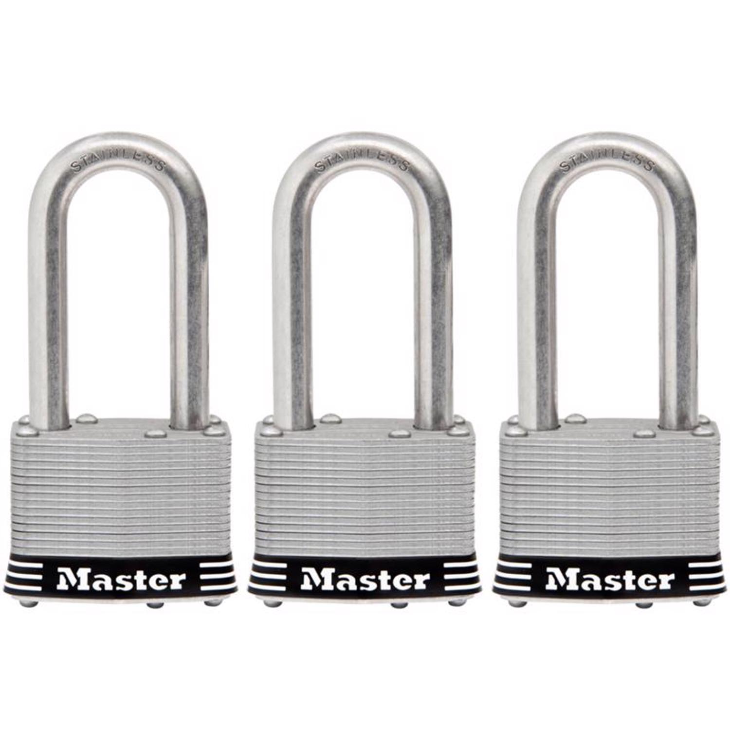 Master Lock 1-3/4 in. W Laminated Steel 4-Pin Cylinder Marine Padlock