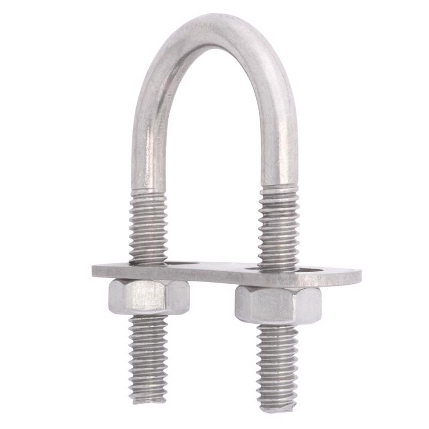 Hampton 1/4 in. X 1-1/8 in. W X 2 in. L Coarse Stainless Steel U-Bolt