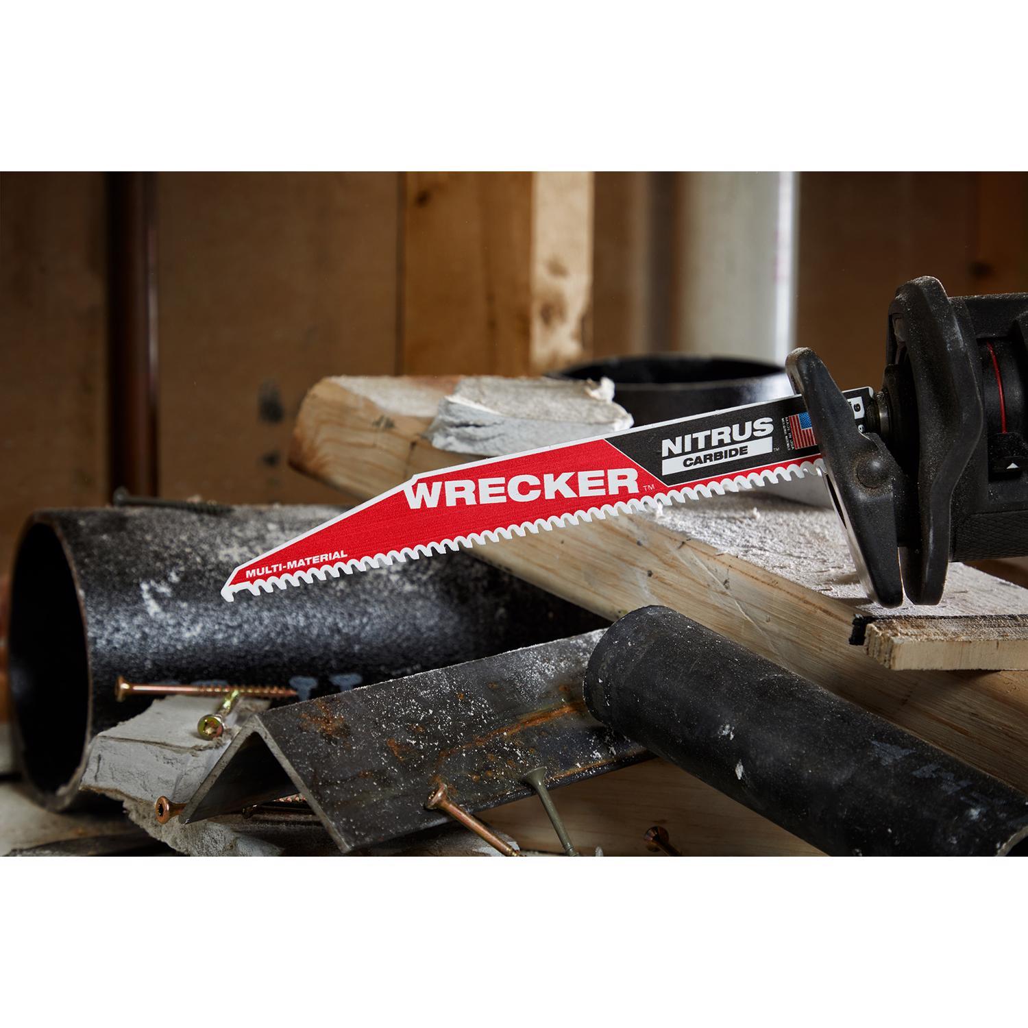 Milwaukee Wrecker 9 in. Nitrus Carbide Sawzall Reciprocating Saw Blade 6 TPI 1 pk