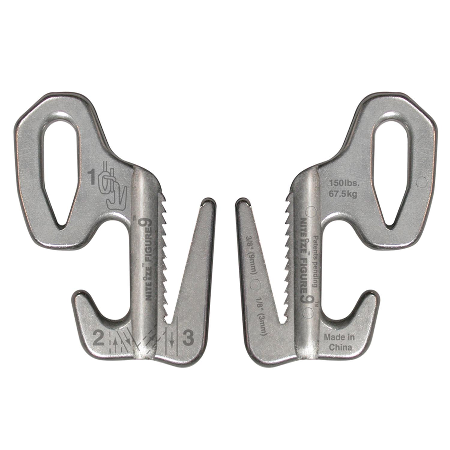 Nite Ize Figure 9 3 in. L Silver Twisted Plastic Tie-Down Rope