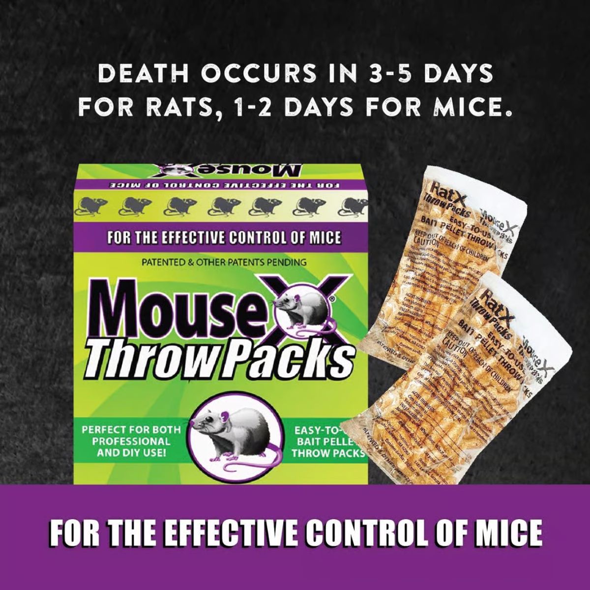 MouseX Non-Toxic Bait Pellet Throw Pack For Mice 12 oz. 6 Pack