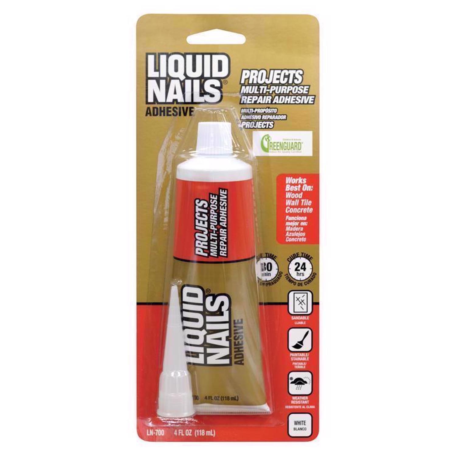 Liquid Nails Small Projects High Strength Latex White Adhesive 4 oz