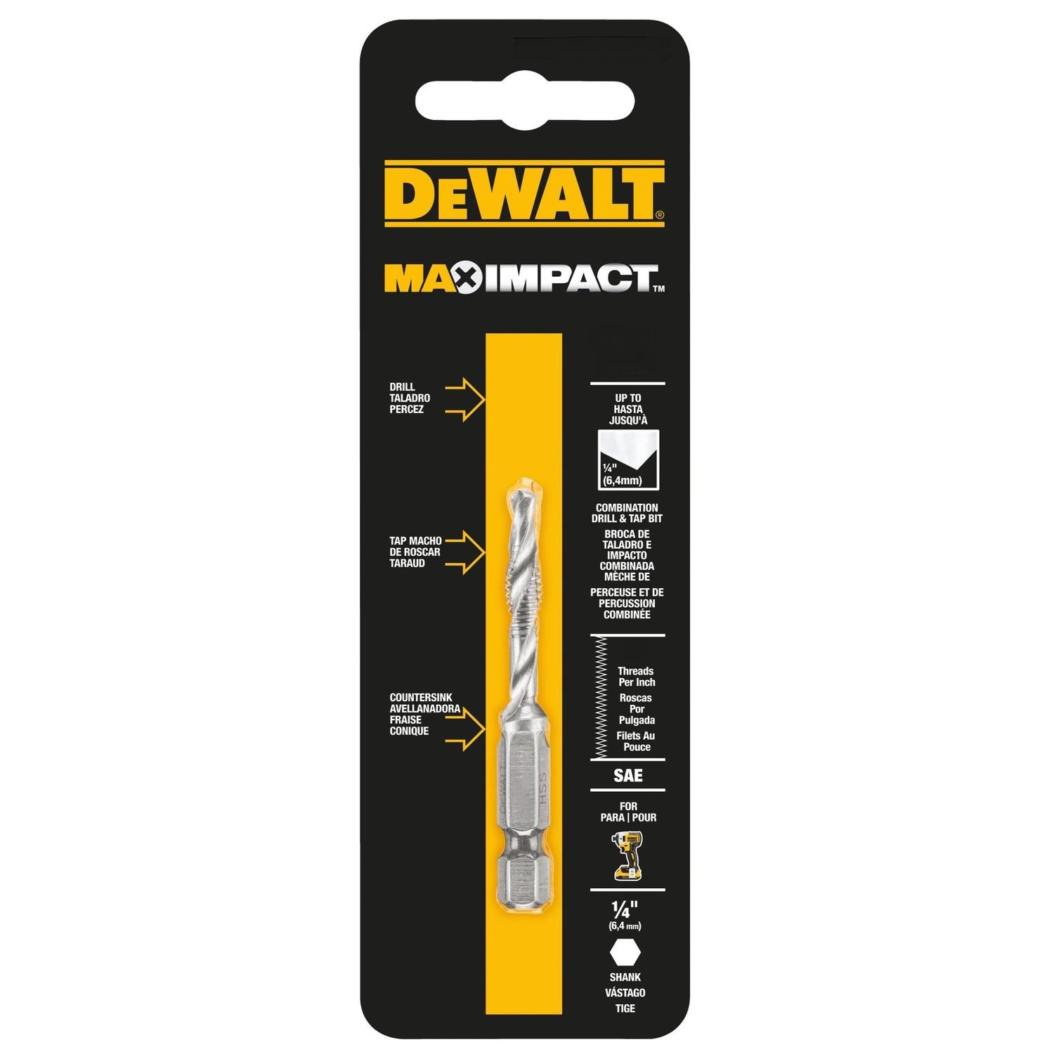 DeWalt High Speed Steel SAE Drill and Tap Bit 10-32 1 each