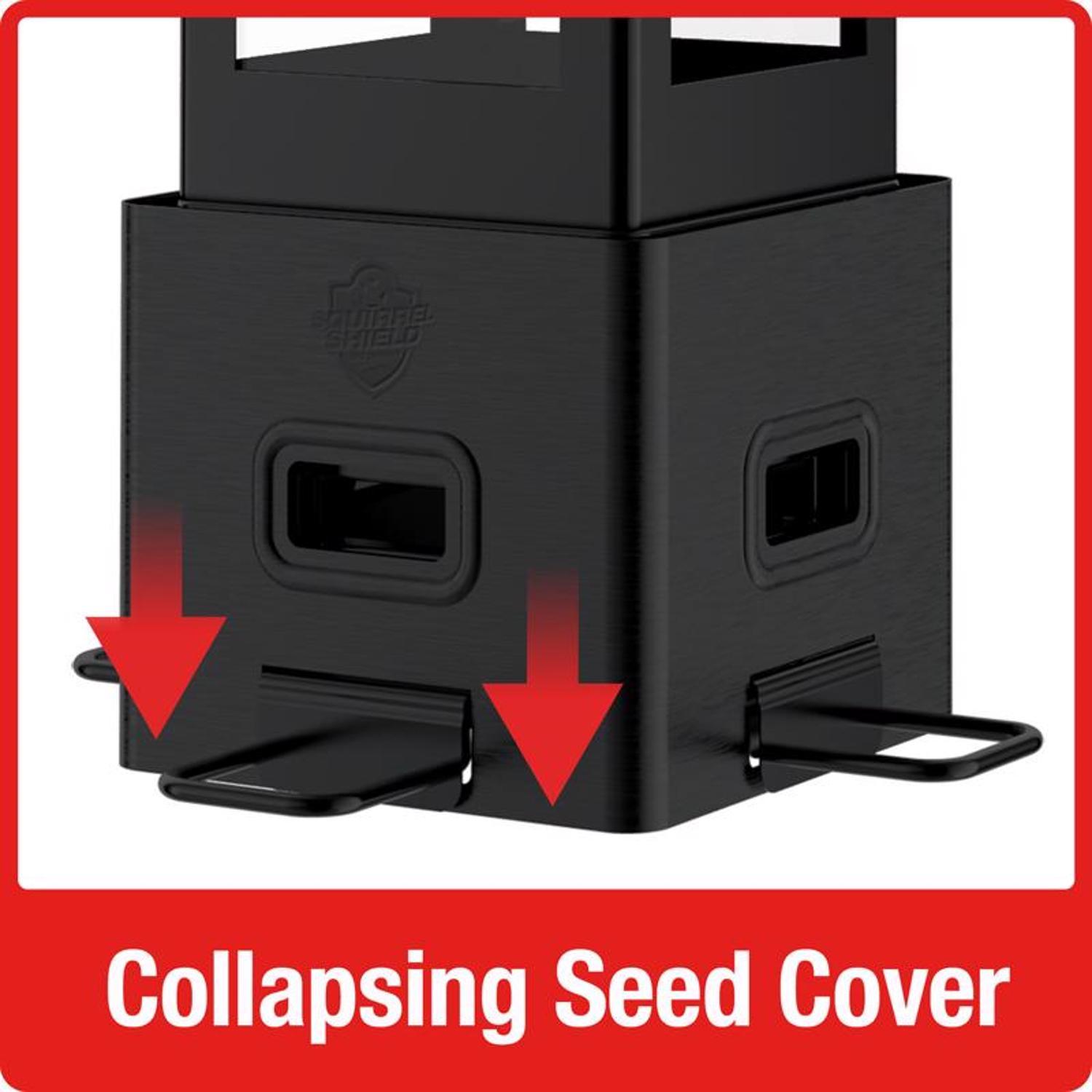 Nature's Way Wild Bird 3.1 qt. cap. Metal Squirrel Shield Choice Lantern Bird Feeder 4 ports