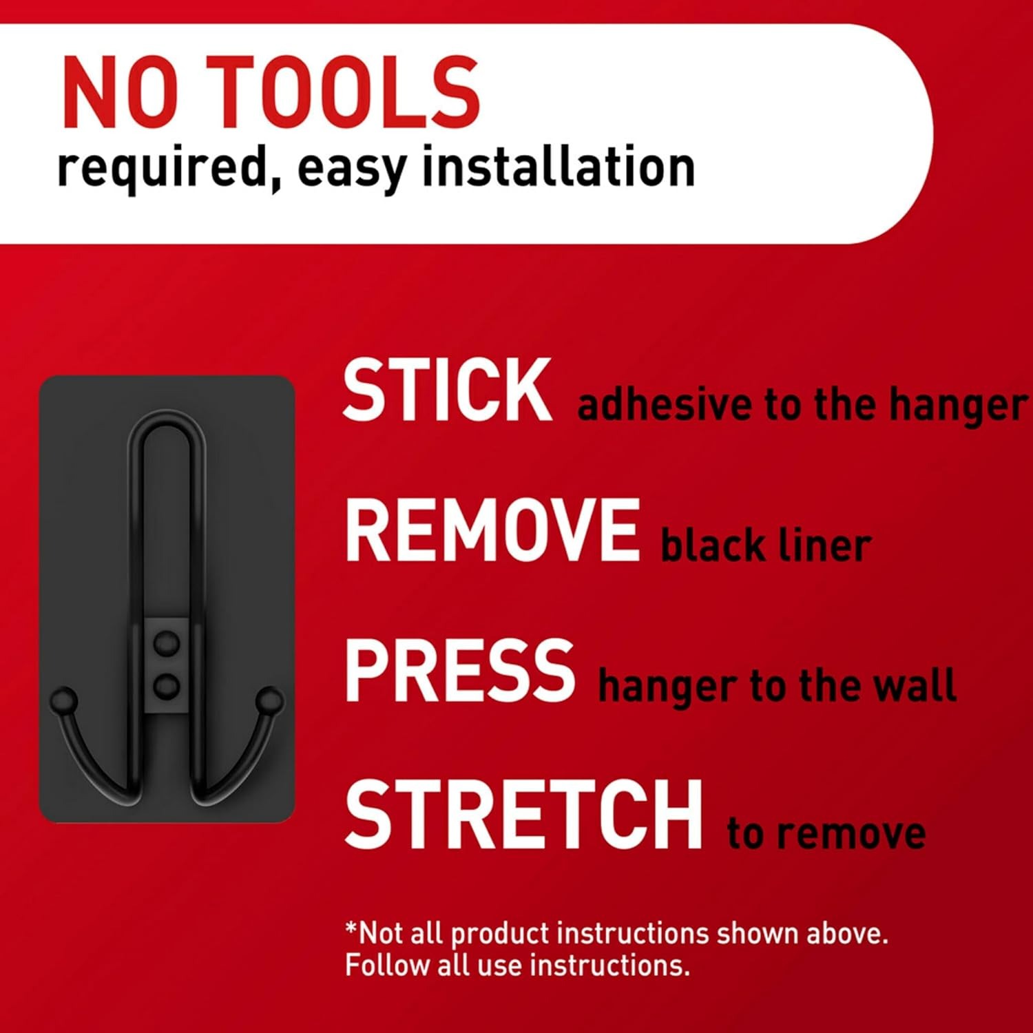 Command Extra Large Matte Black Triple Hook