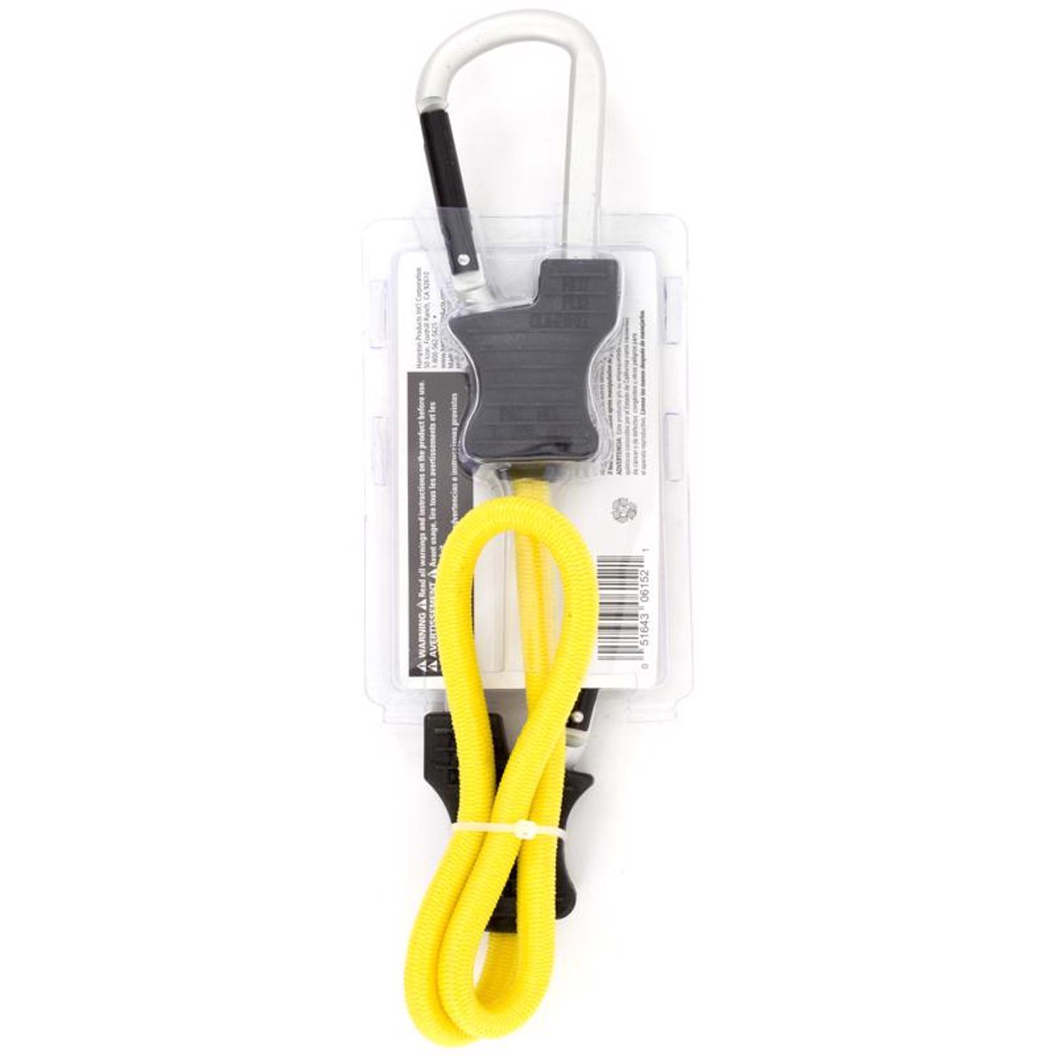 Keeper Black/Yellow Bungee Cord 24 in. L X 0.315 in. 1 pk