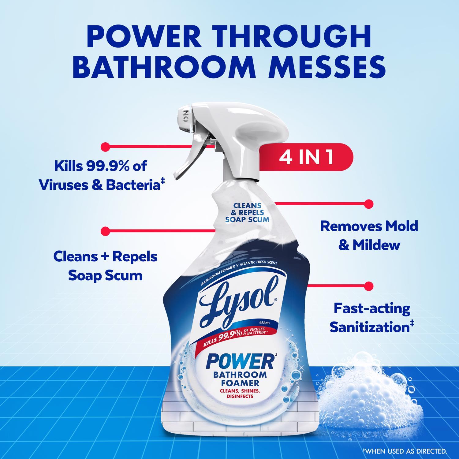 Lysol Island Breeze Scent Bathroom Tub and Tile Cleaner 32 oz Liquid Foam
