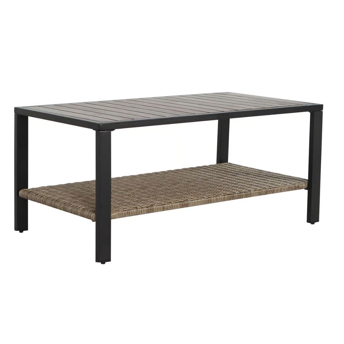 Living Accents 4 pc Black Steel Contemporary Patio Set Tan