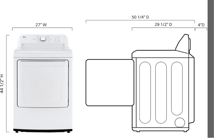 LG - 7.3 Cu. Ft. Electric Dryer with Sensor Dry - White