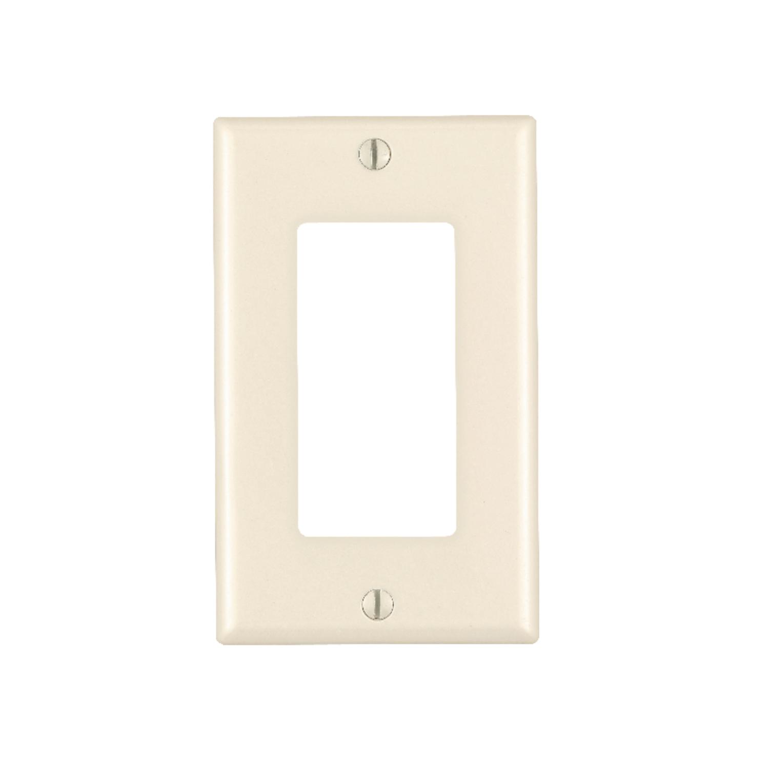 Leviton Decora Almond 1 gang Thermoset Plastic Decorator Wall Plate 10 pk