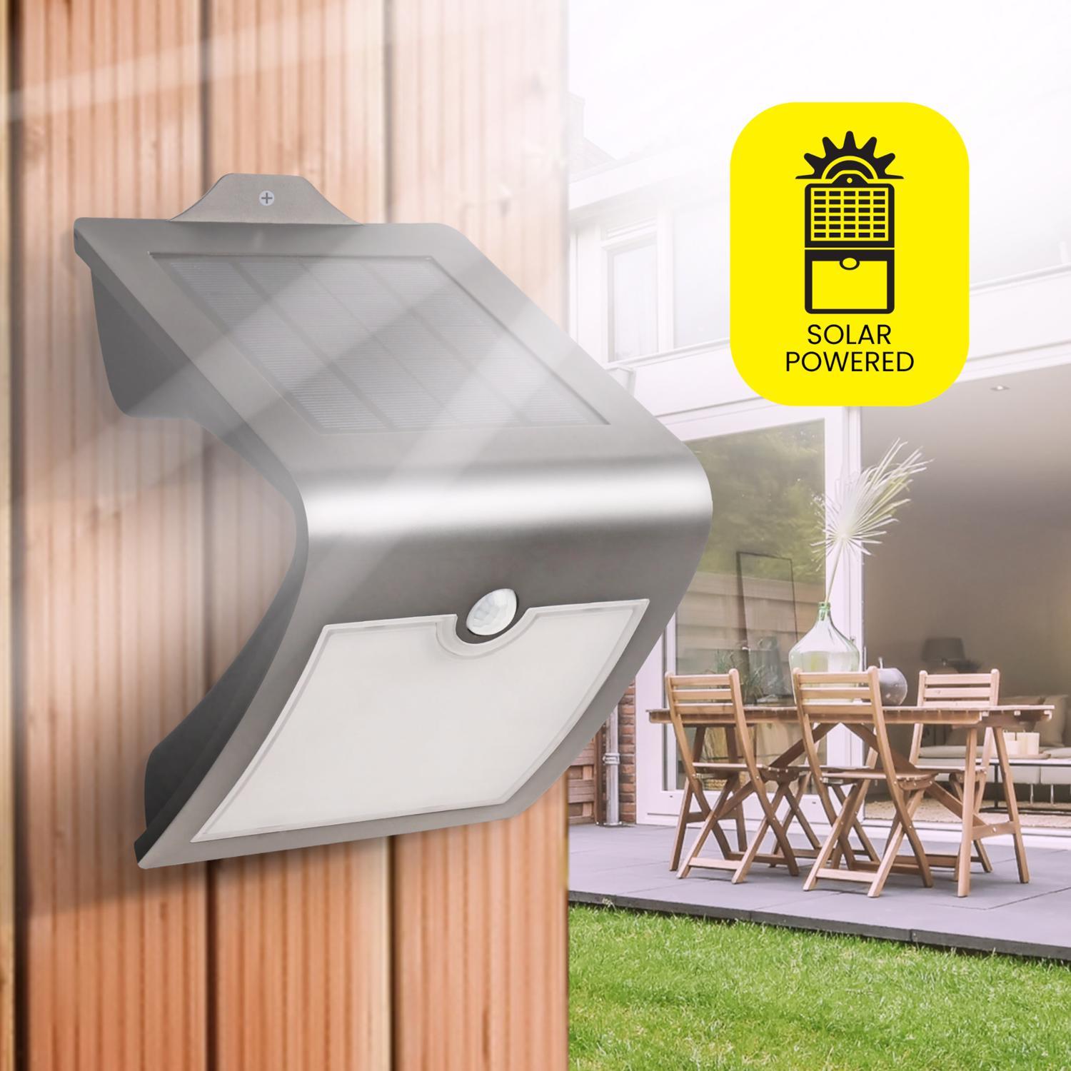 Feit LED Motion-Sensing Solar Powered LED Black Security Floodlight