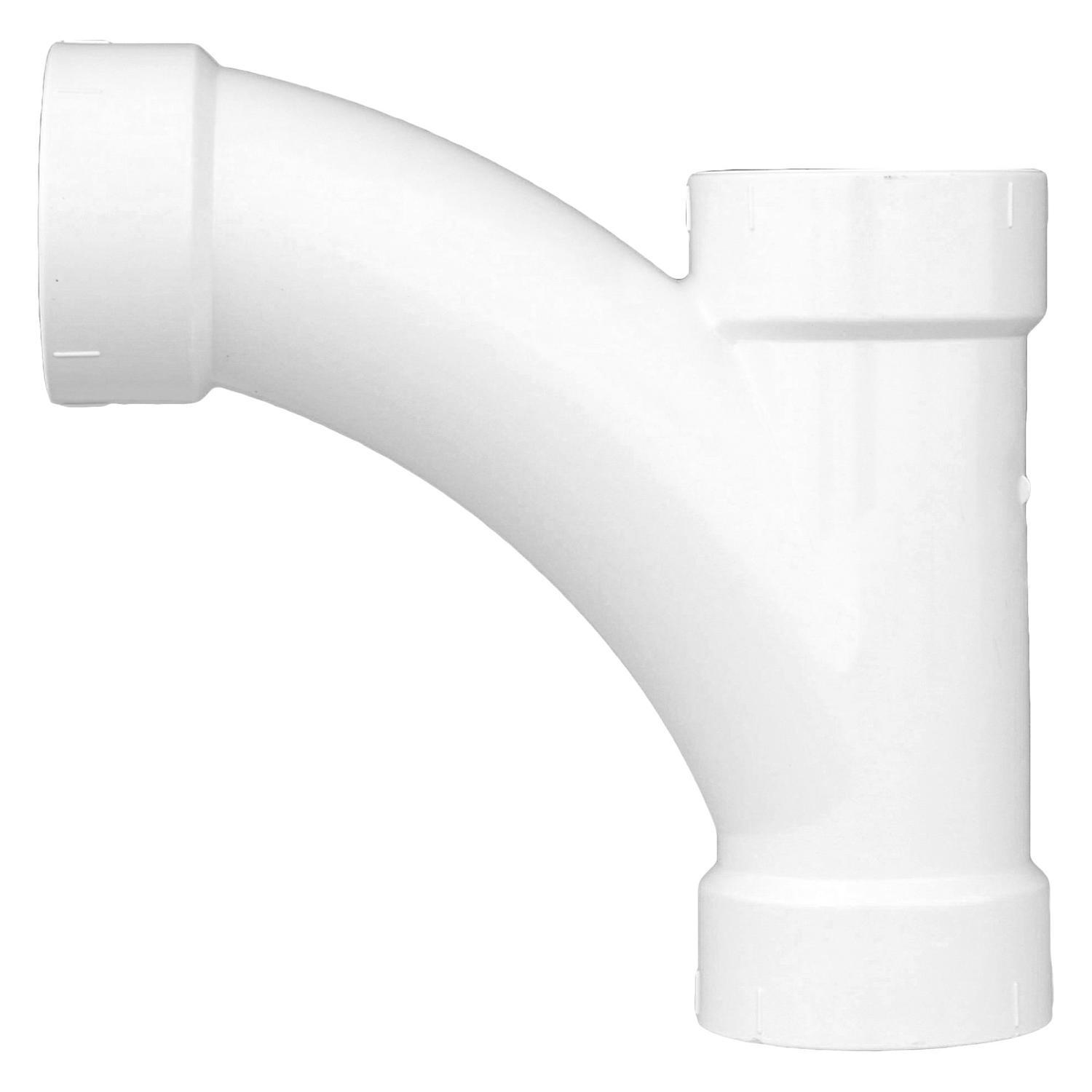 Charlotte Pipe Schedule 40 3 in. Hub X 3 in. D Hub PVC Long Turn Wye 1 pk