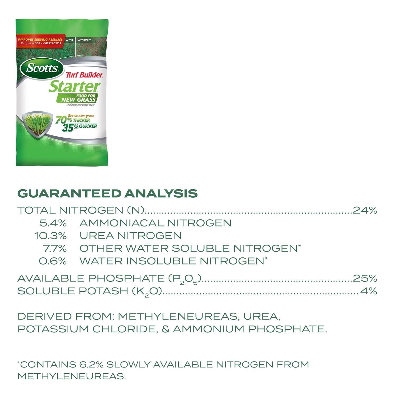 Scotts Turf Builder Lawn Starter Lawn Fertilizer For All Grasses 1000 sq ft