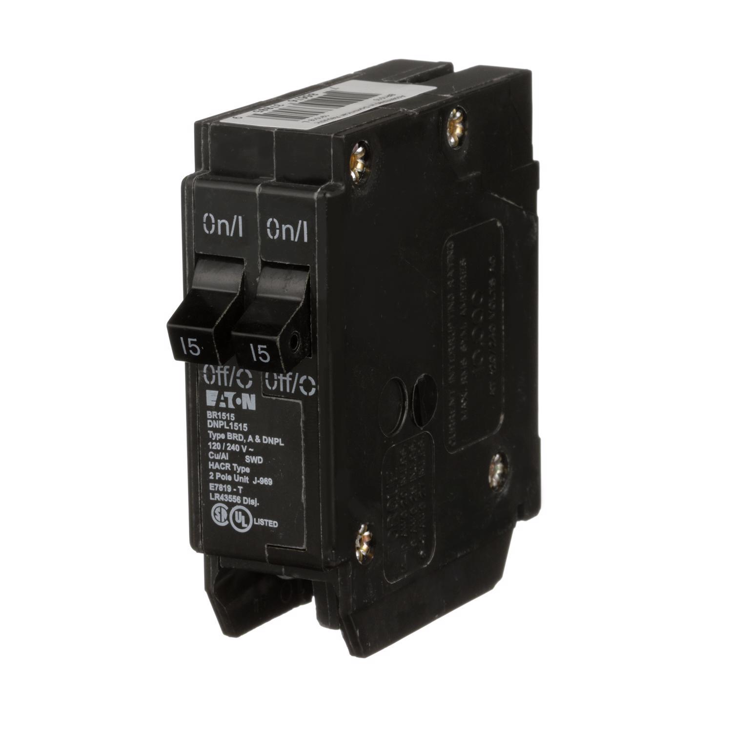 Eaton 15/15 amps Tandem 2-Pole Circuit Breaker