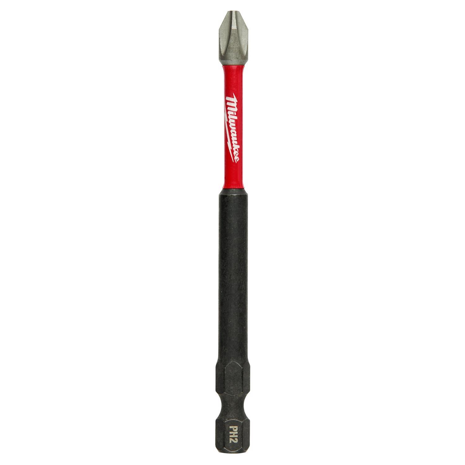 Milwaukee Shockwave Phillips #2 X 3-1/2 in. L Impact Power Bit Set Alloy Steel 5 pc