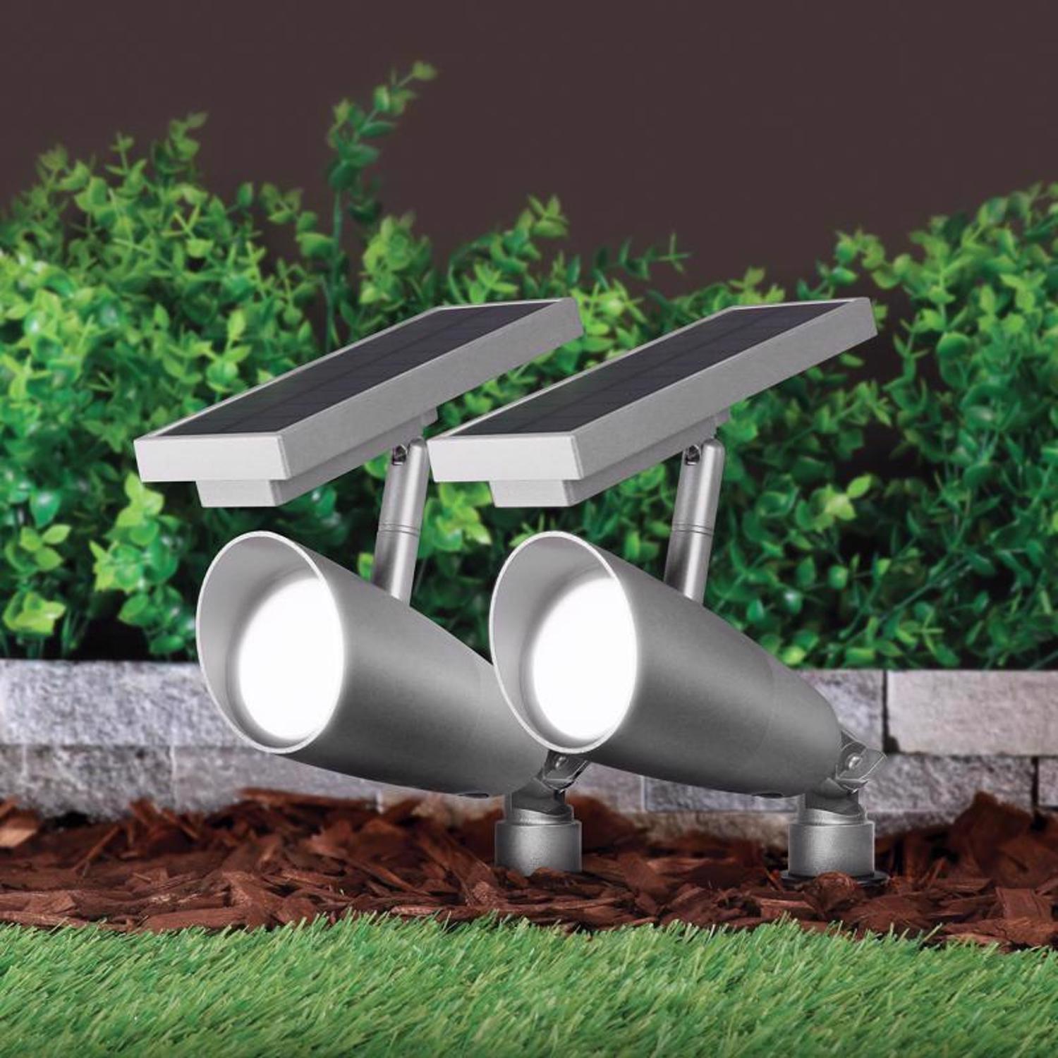 Feit OneSync Dusk to Dawn Solar Powered LED Nickel Spotlight