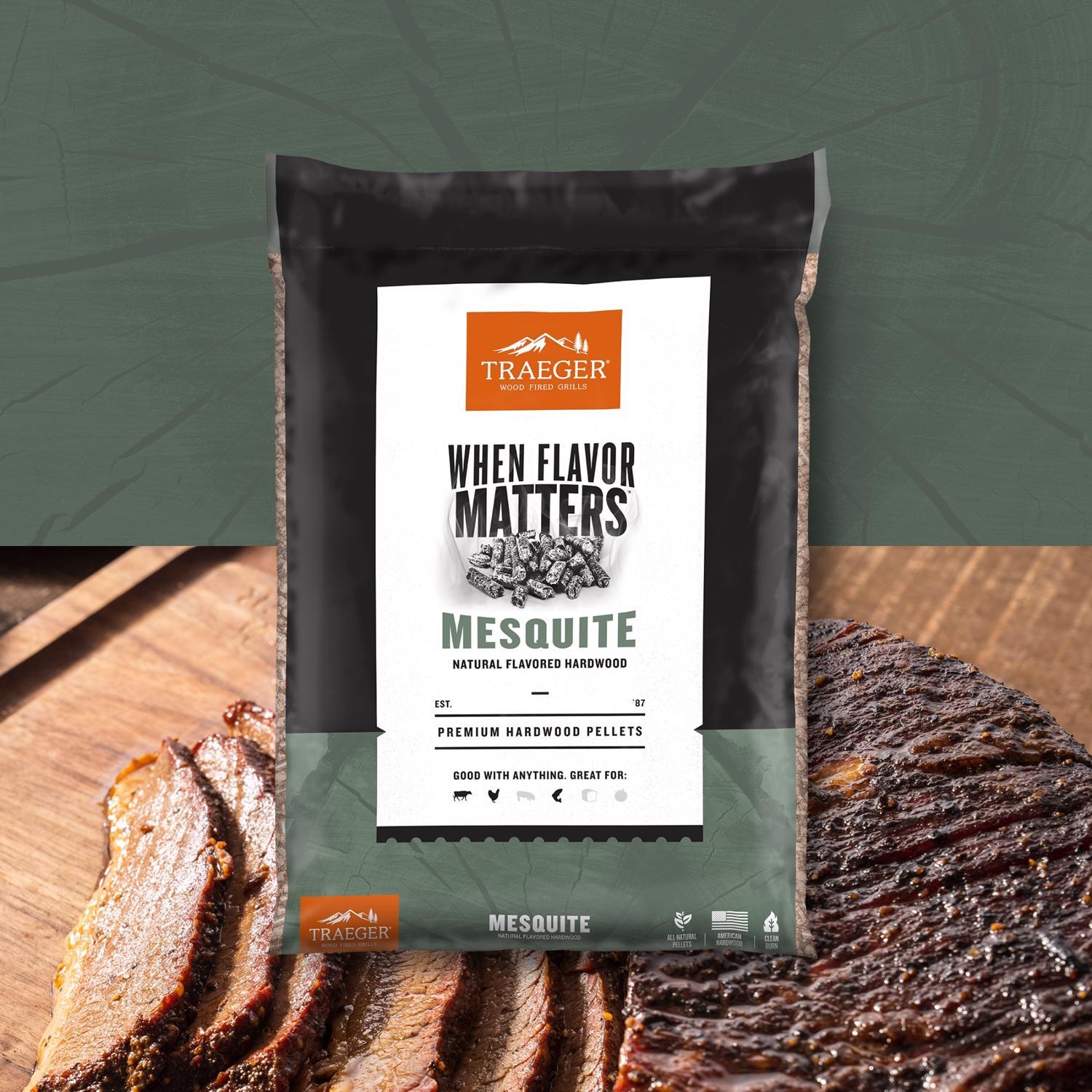 Traeger Premium All Natural Mesquite Hardwood Pellets 20 lb