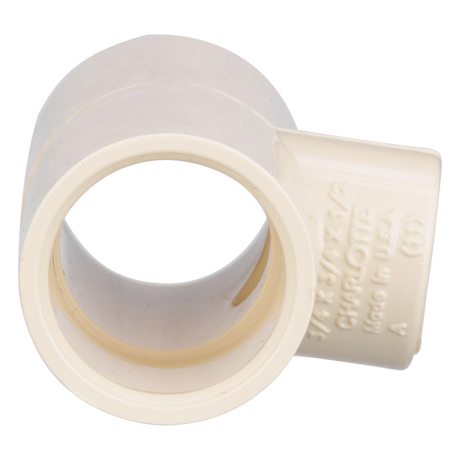 Charlotte Pipe FlowGuard 3/4 in. Slip X 3/4 in. D Slip CPVC Tee