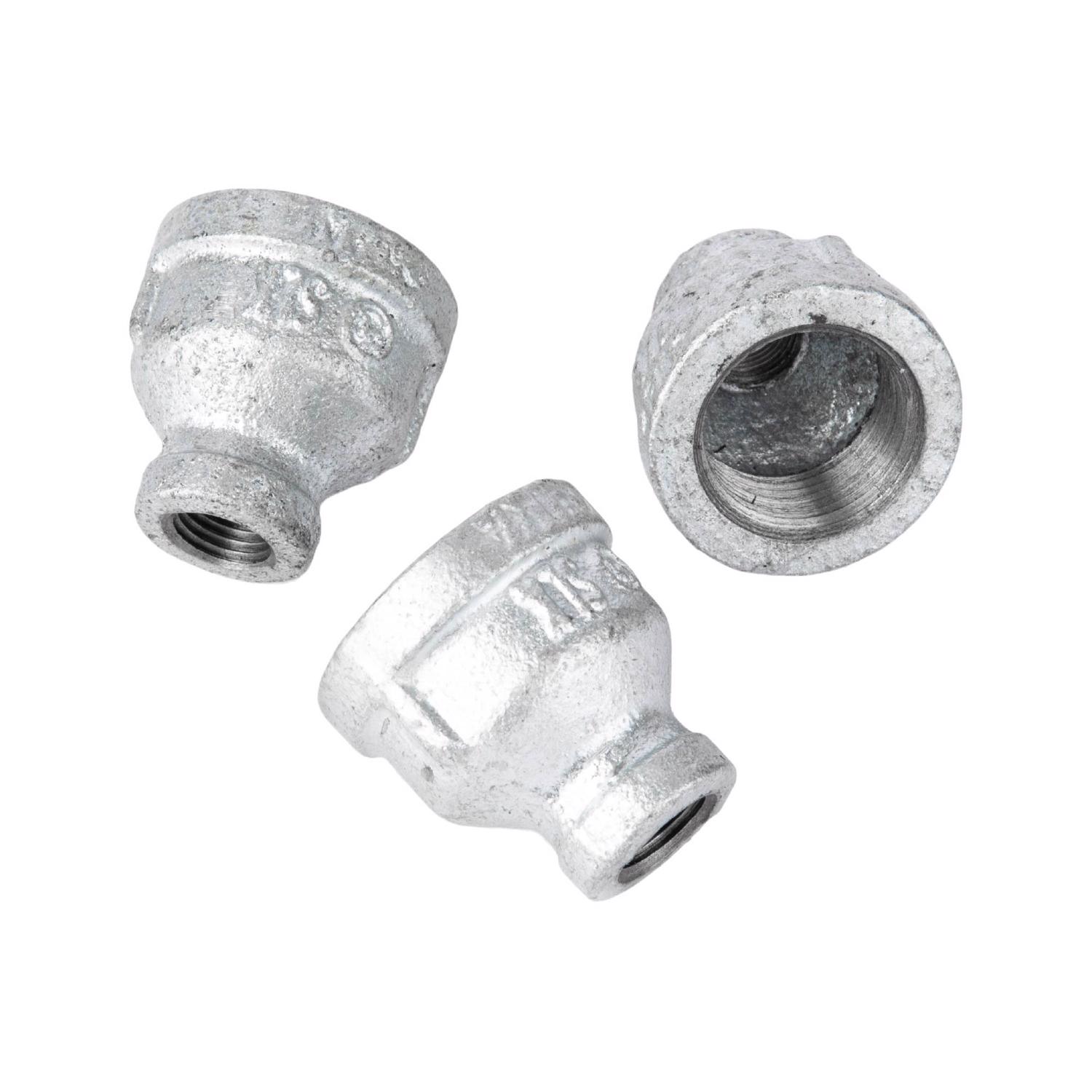 STZ Industries 3/8 in. FIP each X 1/4 in. D FIP Galvanized Malleable Iron Reducing Coupling