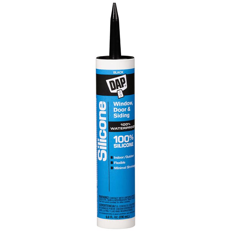 DAP Black Silicone Door/Siding/ Window Sealant 9.8 oz