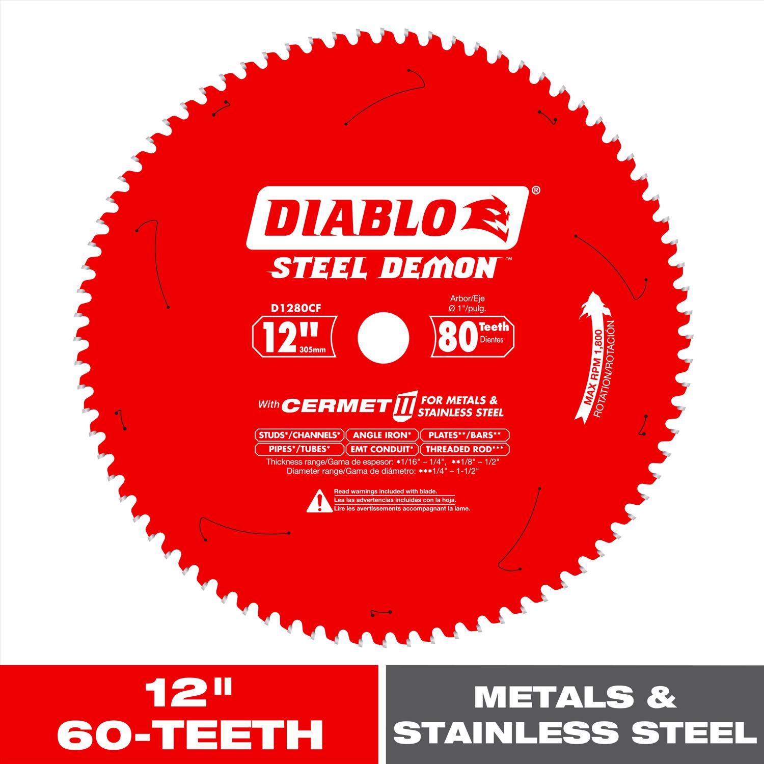 Diablo Steel Demon 12 in. D X 1 in. Cermet Metal Saw Blade 60 teeth 1 Pack