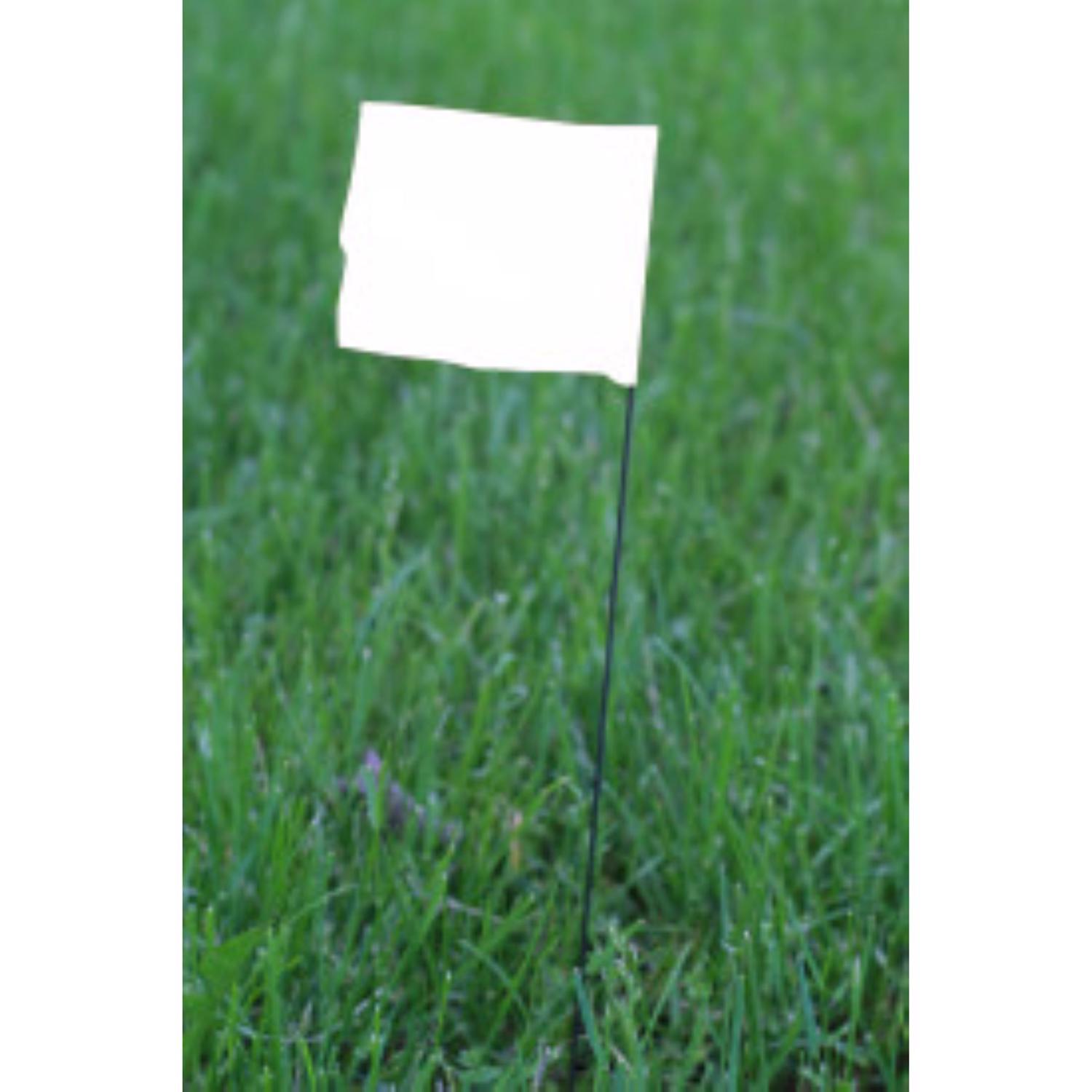 C.H. Hanson 21 in. White Marking Flags Polyvinyl 100 pk