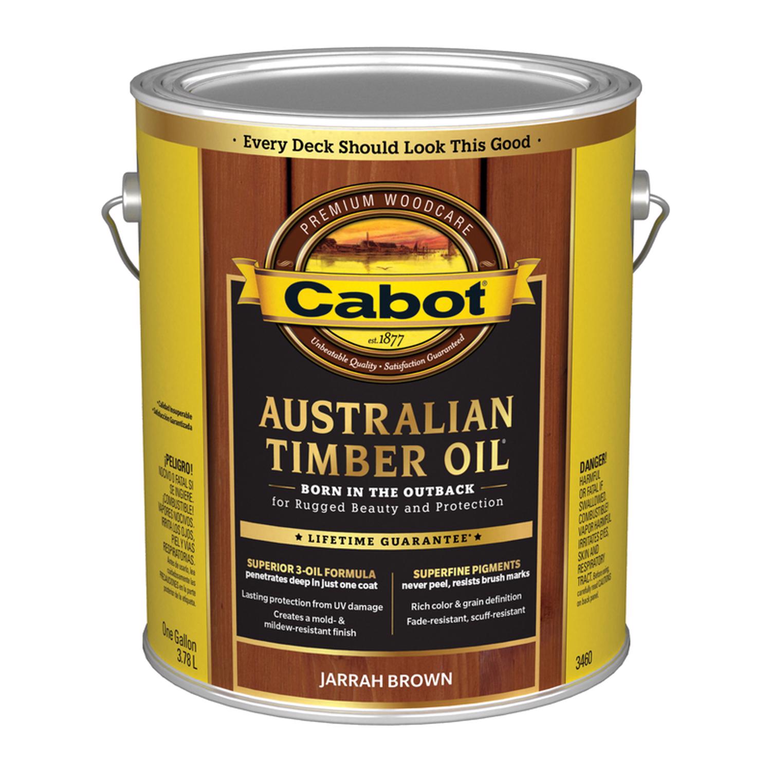 Cabot Australian Timber Oil Transparent Jarrah Brown Oil-Based Australian Timber Oil 1 gal
