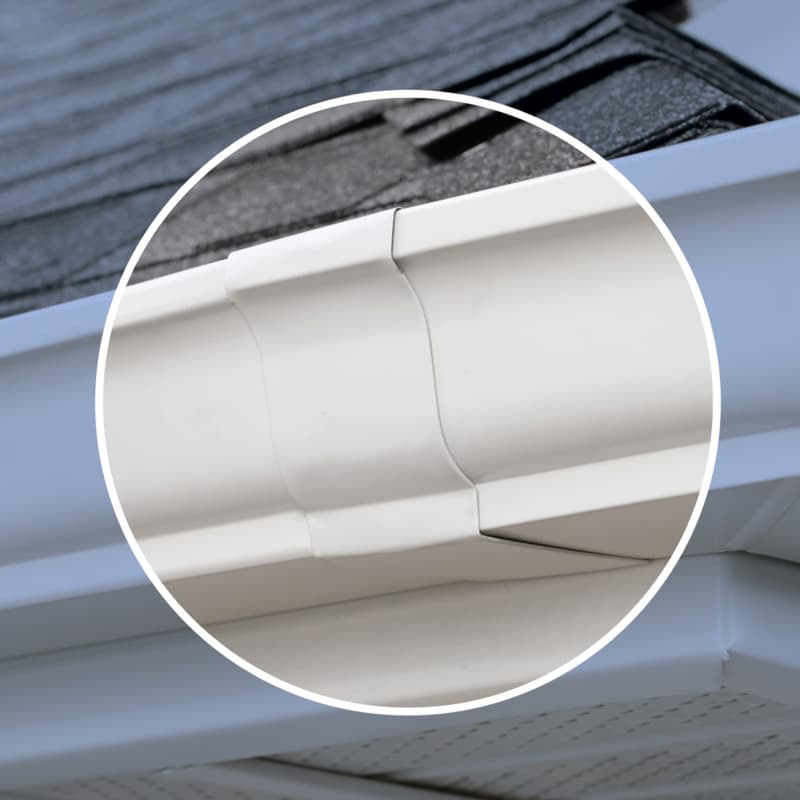 Amerimax 5 in. W White Aluminum K Slip Joint Connector
