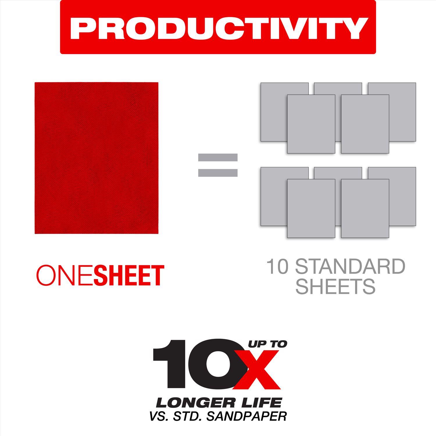 Diablo SandNet 11 in. L X 9 in. W 80 Grit Ceramic Sanding Sheet 5 pk