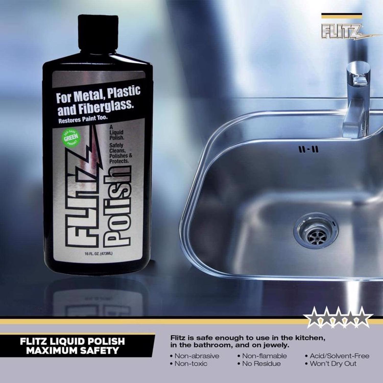 Flitz No Scent Metal Polish 3.4 oz Liquid